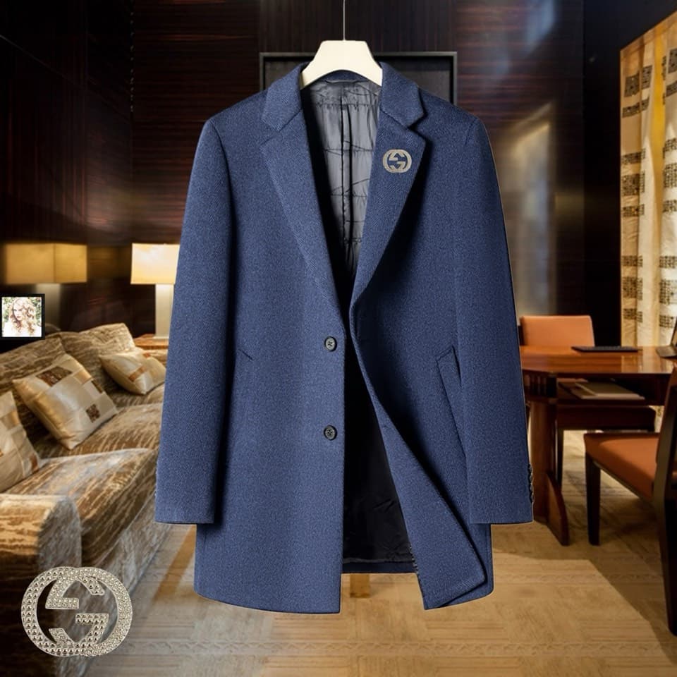 C18012 Highly recommended by the store! The top-selling item! 🔥 [GUCCI] Real cashmere coat ⚡️ A high-end wool coat for men from a prestigious brand ⚡️ Made with top-quality European craftsmanship – original products 🐂 Delivered to the warehouse 🍀 World-cl — image 1