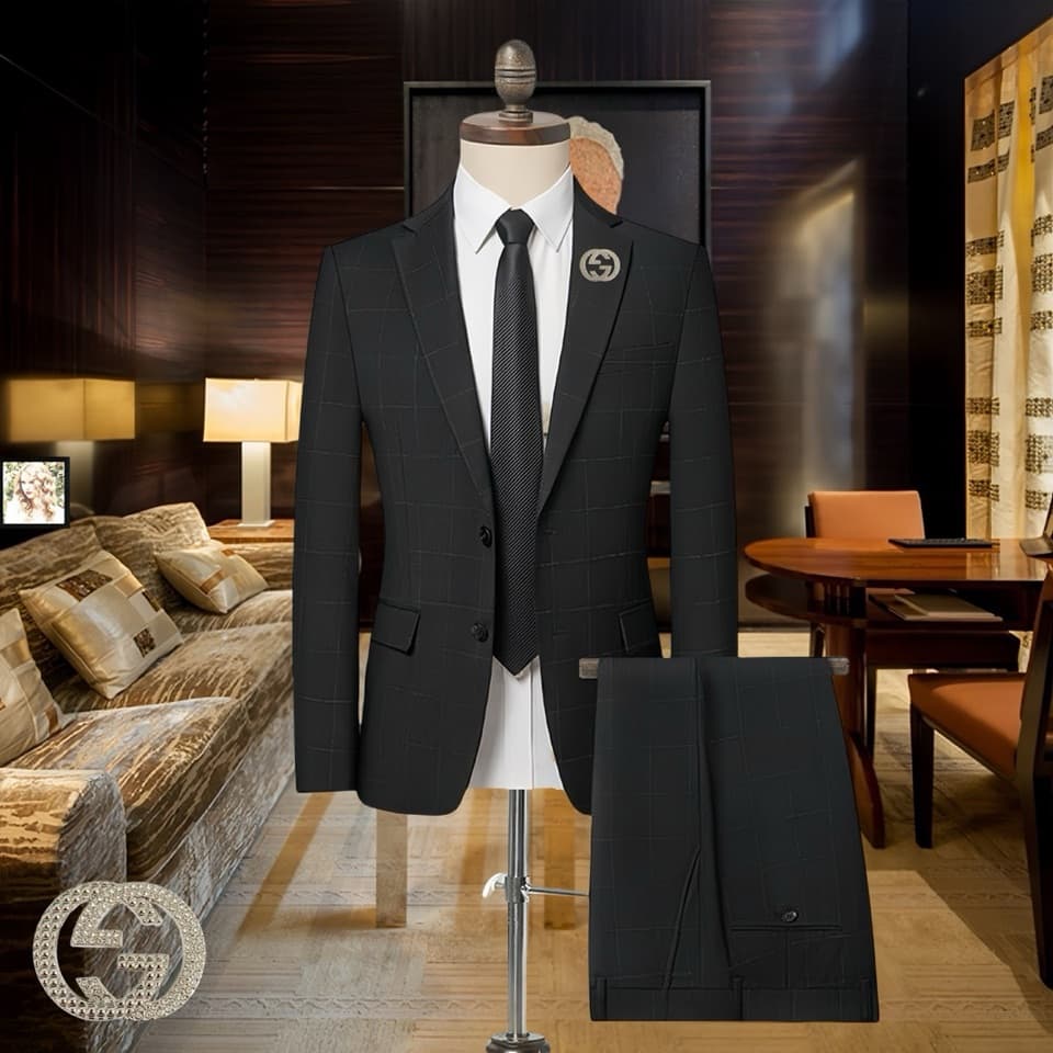 C18009 Wool fabric 210 – suitable for wearing. Highly recommended by the store’s staff! A popular product! 🔥 [GUCCI] Original high-end suit set, identical to the products on the official website. A new model from a fashion show. The highest quality versio — image 3
