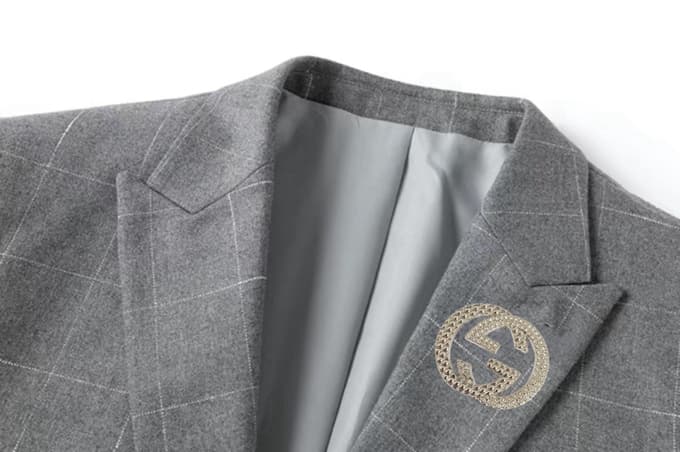 C18010 Wool fabric 210 – suitable for wearing. Highly recommended by the store’s staff! A must-have item! 🔥 [GUCCI] Original high-end suit set, identical to the items on the official website. Two-piece suit set, new model from fashion shows. The most adva — image 3