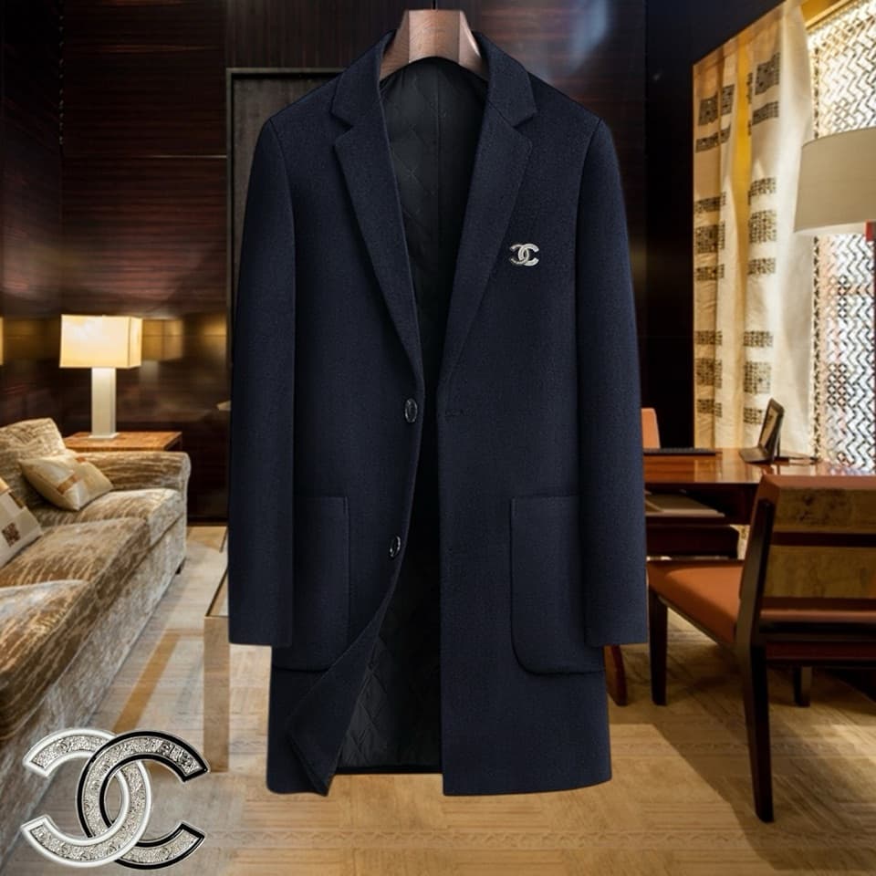 C17974 Highly recommended by the store! The star product for sale! 🔥 [Chanel] Real wool coat ⚡️ A high-end wool coat for men from a famous brand ⚡️ Exquisite European craftsmanship – original items 🐂 The goods are stored in the warehouse 🍀 Top-quality men — image 1