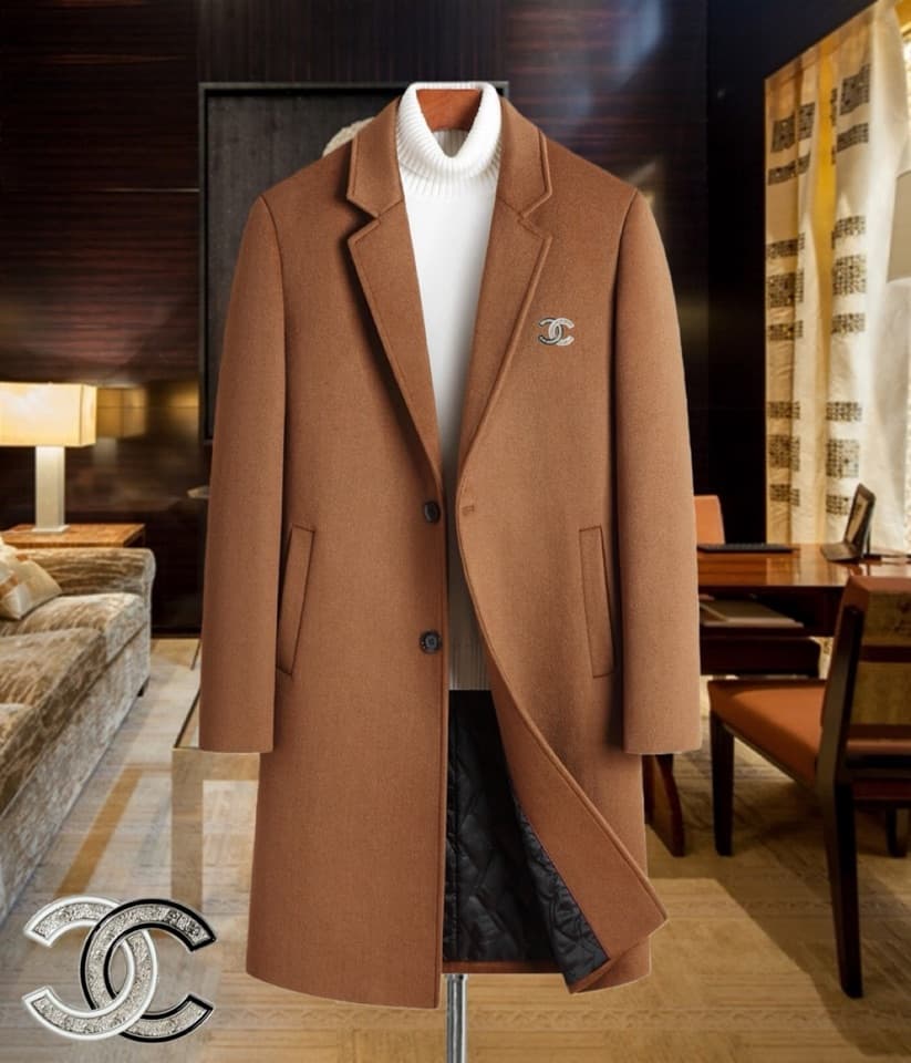 C17970 Recommended by the store! Best-selling product! 🔥 [Chanel] Real cashmere coat ⚡️ High-end cashmere coat for men from a top brand ⚡️ Premium European craftsmanship – original items 🐂 The products are stored in the warehouse 🍀 Top-quality men’s cloth — image 4