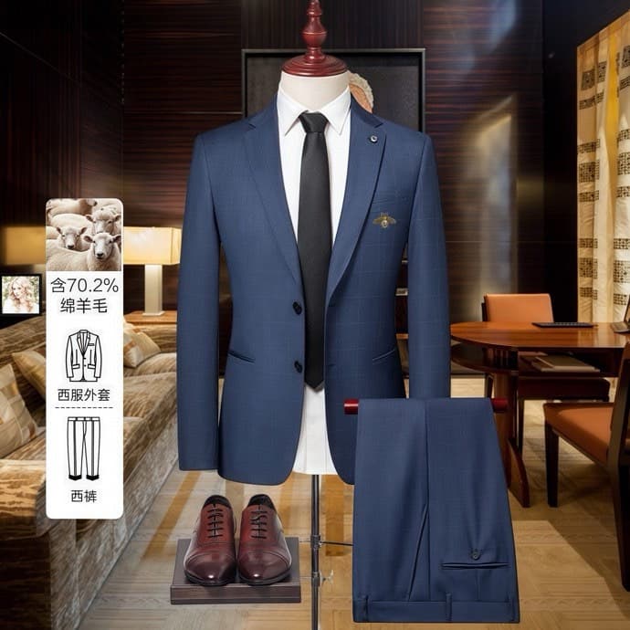 C17942 Wool fabric 210 – suitable for wearing. Highly recommended by the store’s sales staff! A must-have item! 🔥 [GUCCI] Original high-end suit set from the official website. Two-piece suit, new model from fashion shows. The best version in the market; c — image 2