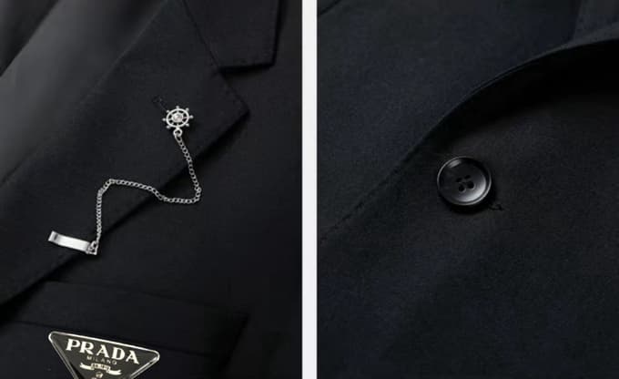 C17933 Top-quality wool fabric. Composition: 88% wool, 5% spandex, 7% silk. Highly recommended by the store! The main product to be promoted! 🔥 [Prada PRADA] Original high-end suit set, identical to the items on the official website. A set of two suits, l — image 4