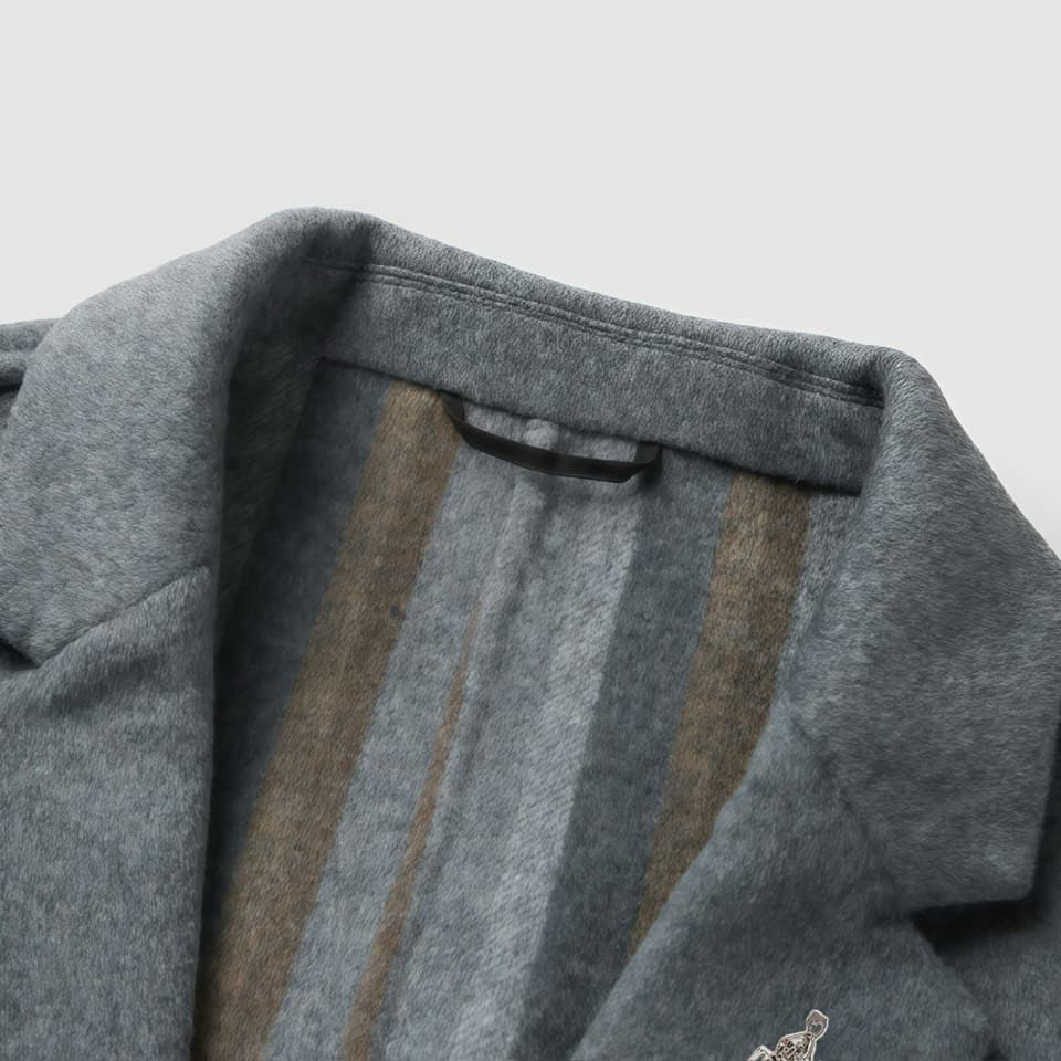 C17930 Highly recommended by the store! The best-selling item! 🔥 [PRADA] True cashmere coat ⚡️ A high-end wool coat for men from a famous brand ⚡️ Exquisite European craftsmanship – original products 🐂 Delivered to the warehouse 🍀 Top-quality men’s clothi — image 3