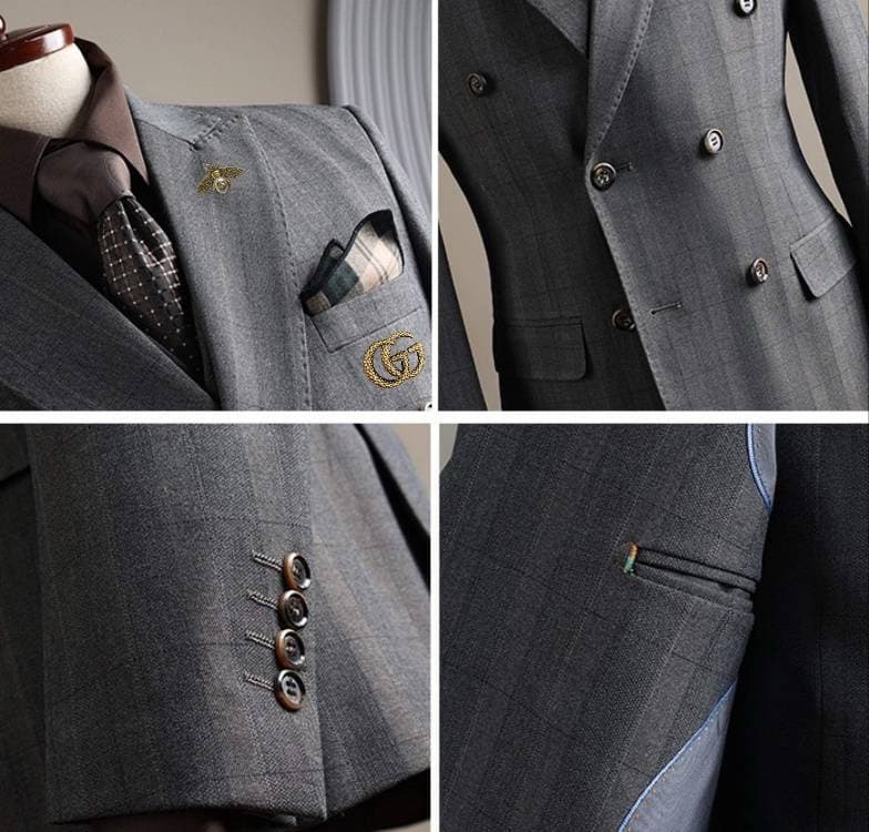 C17902 The preferred choice for business occasions! Essential formal attire for business negotiations and interviews! Wedding dresses! Highly recommended by stores! Top-selling products! 🔥 GUCCI】Original high-end suit sets, identical to those on the offic — image 8