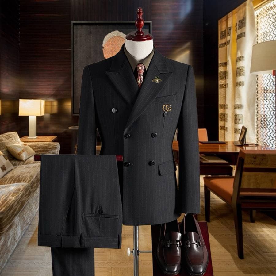 C17895 Ideal for business use! Essential formal attire for business meetings and interviews! Wedding dresses! Highly recommended by stores! Top-selling products! 🔥 GUCCI】Original high-end suit sets, identical to those on the official website. Three-piece  — image 2