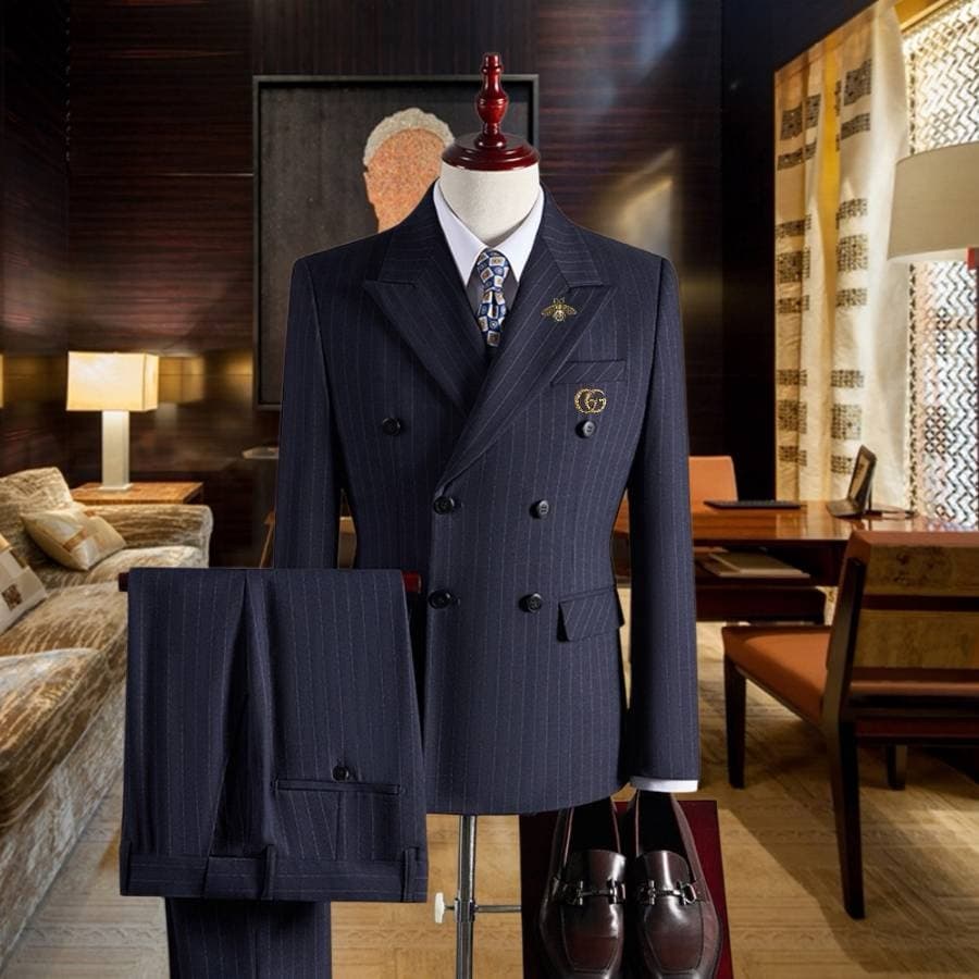 C17895 Ideal for business use! Essential formal attire for business meetings and interviews! Wedding dresses! Highly recommended by stores! Top-selling products! 🔥 GUCCI】Original high-end suit sets, identical to those on the official website. Three-piece  — image 1