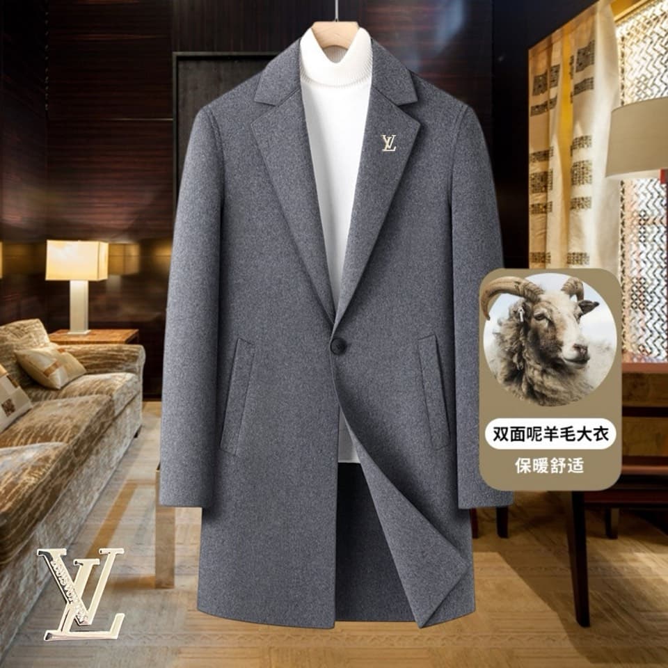 C17854 Highly recommended by the store! The main product to promote! 🔥 [LV Louis Vuitton] True wool coat ⚡️ A high-end wool coat for men from a top brand ⚡️ Uses top European craftsmanship; original items 🐂 Delivered to the warehouse 🍀 Top-quality men’s c — image 3
