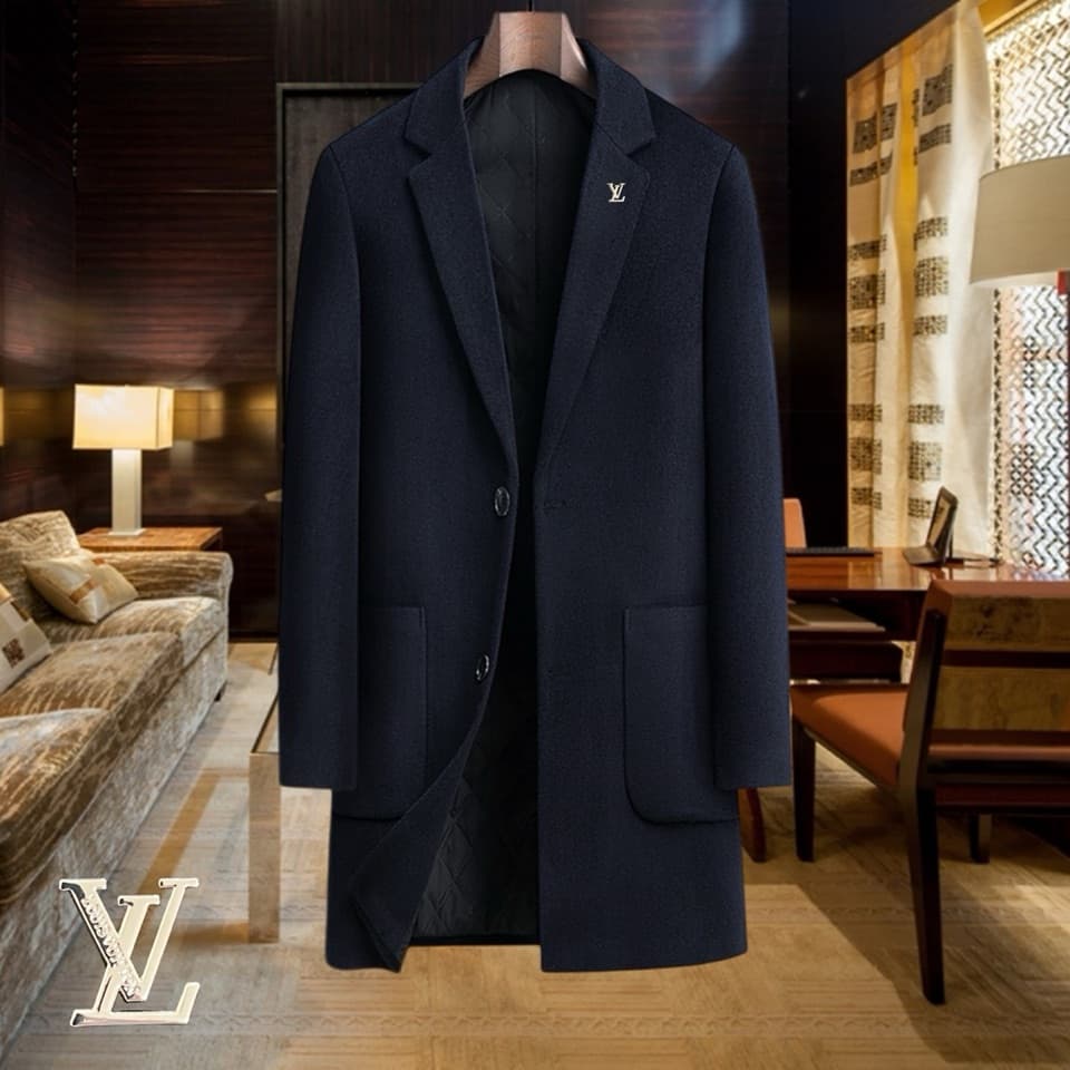 C17852 Highly recommended by the store! Best-selling item! 🔥 [LV Louis Vuitton] Real wool coat ⚡️ High-end wool coat for men from a famous brand ⚡️ Top-quality European craftsmanship – original items 🐂 The product has been stored in the warehouse 🍀 World- — image 2