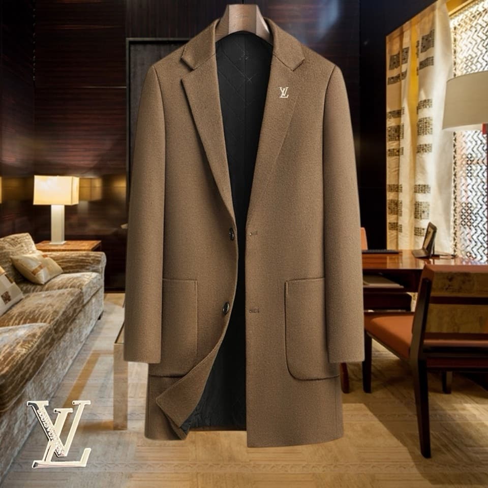 C17852 Highly recommended by the store! Best-selling item! 🔥 [LV Louis Vuitton] Real wool coat ⚡️ High-end wool coat for men from a famous brand ⚡️ Top-quality European craftsmanship – original items 🐂 The product has been stored in the warehouse 🍀 World- — image 3