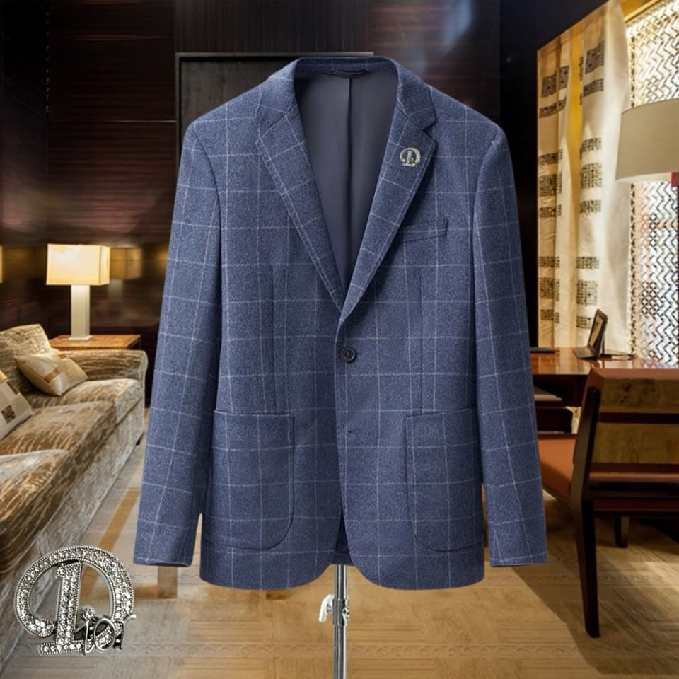 C17849 High-end product 100% wool fabric 【DIOR】100% wool fabric. New autumn/winter suits made of comfortable wool fabric! A stylish casual or dress style suit with high aesthetic value and excellent design. This imported wool fabric is a high-quality suit — image 1