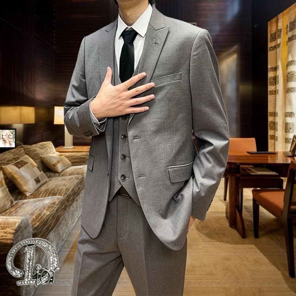 C17846 Ideal for business occasions! Essential formal attire for business meetings and interviews! Wedding dresses! Highly recommended by stores! Top-selling products! [DIOR] High-end suit sets from the original collection, identical to those on the offic — image 1