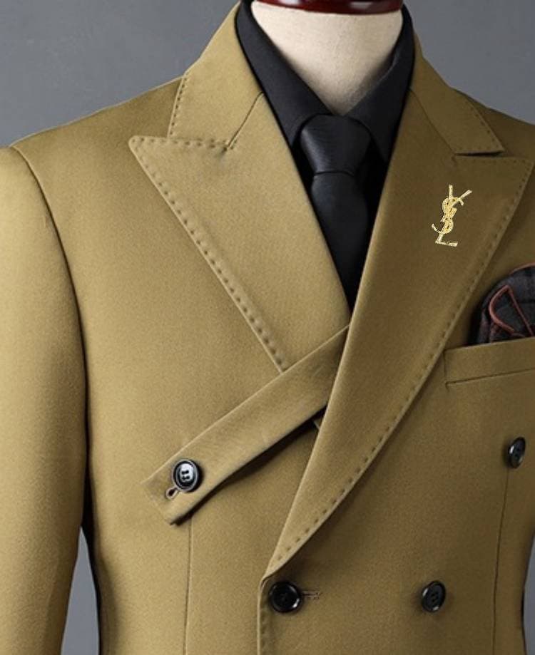C17840 Ideal for business occasions! Essential formal attire for business meetings and interviews! Wedding dresses! Recommended by stores! Top-selling products! 🔥 [YSL] High-end suit sets, identical to those on the official website. Three-piece suits, new — image 7