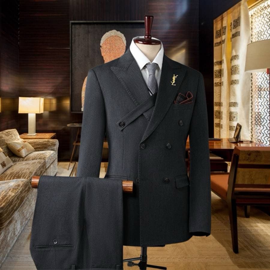 C17840 Ideal for business occasions! Essential formal attire for business meetings and interviews! Wedding dresses! Recommended by stores! Top-selling products! 🔥 [YSL] High-end suit sets, identical to those on the official website. Three-piece suits, new — image 1