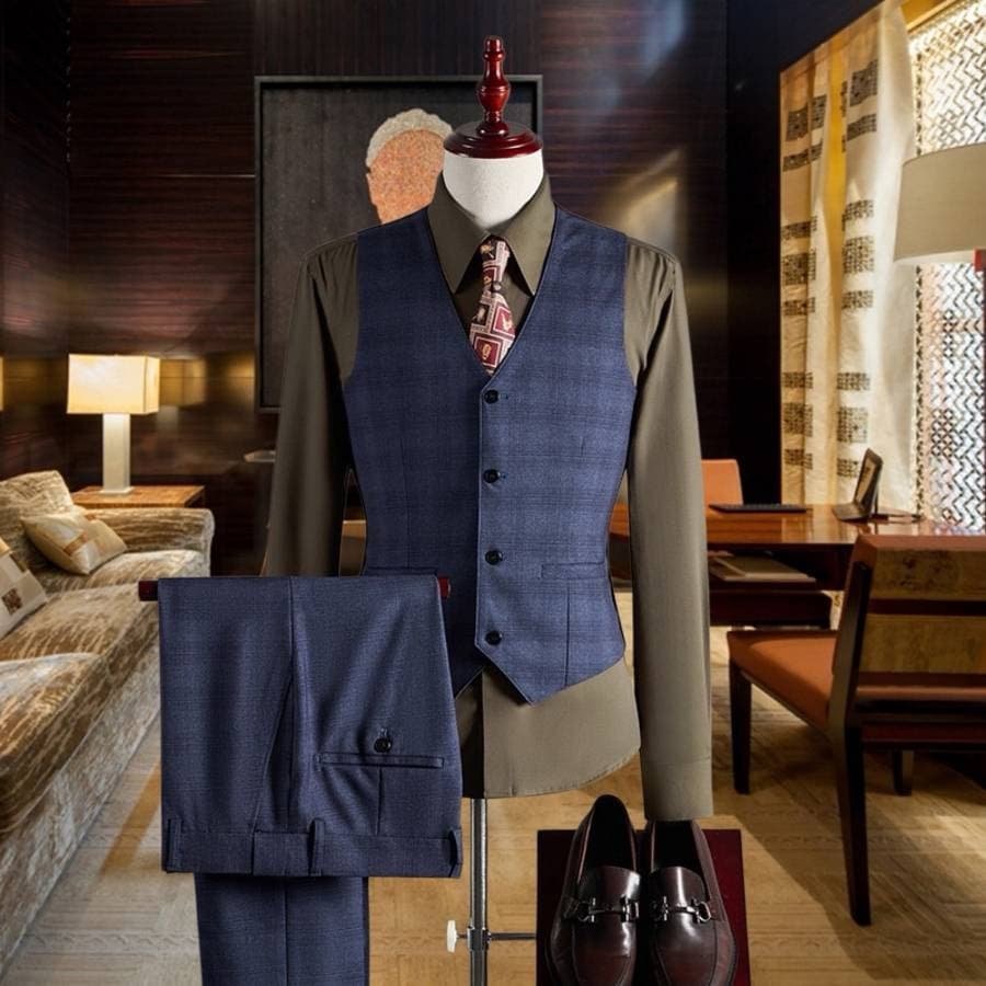 C17839 Ideal for business use! Essential formal attire for business meetings and interviews! Wedding dresses! Highly recommended by stores! Top-selling products! 🔥 [YSL] High-end suit sets, identical to those on the official website. Three-piece suits, ne — image 4