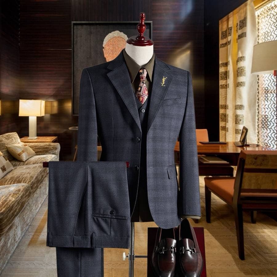 C17839 Ideal for business use! Essential formal attire for business meetings and interviews! Wedding dresses! Highly recommended by stores! Top-selling products! 🔥 [YSL] High-end suit sets, identical to those on the official website. Three-piece suits, ne — image 1