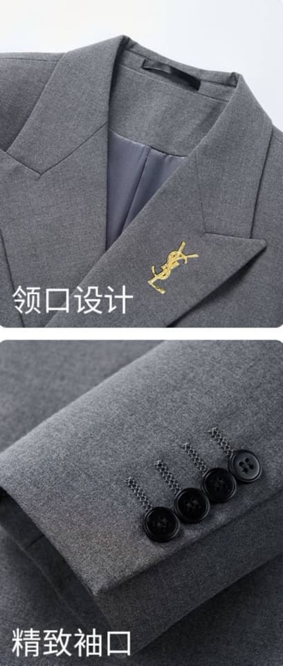 C17837 Ideal for business use! Essential formal attire for business meetings and interviews! Wedding dresses! Highly recommended by stores! Top-selling products! 🔥 [YSL] High-end suit sets from the original line, identical to those on the official website — image 7