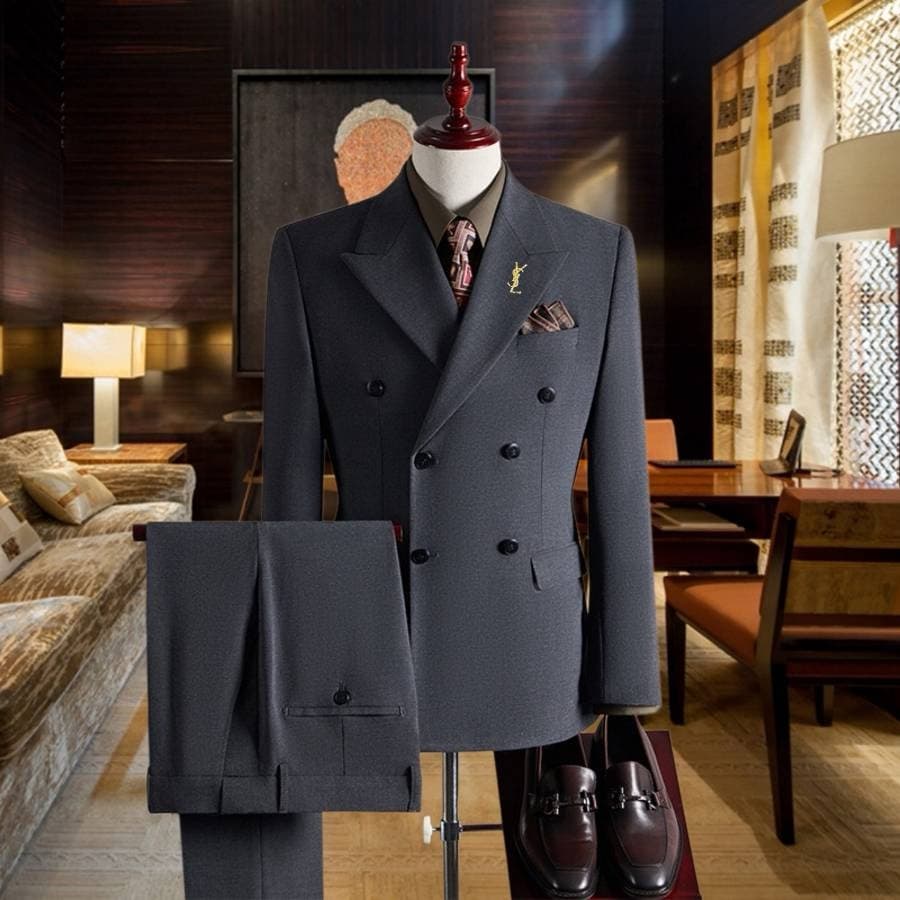 C17837 Ideal for business use! Essential formal attire for business meetings and interviews! Wedding dresses! Highly recommended by stores! Top-selling products! 🔥 [YSL] High-end suit sets from the original line, identical to those on the official website — image 2