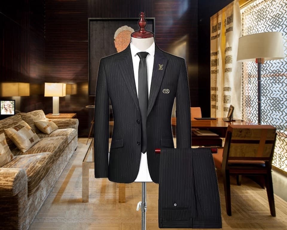 C17833 Spring/Summer lightweight 100% wool fabric – highly recommended by store staff! Top-selling item! 🔥 [LV Louis Vuitton] original high-end suit set, identical to the official product. Complete suit set, latest design for fashion shows. The highest-qu — image 1