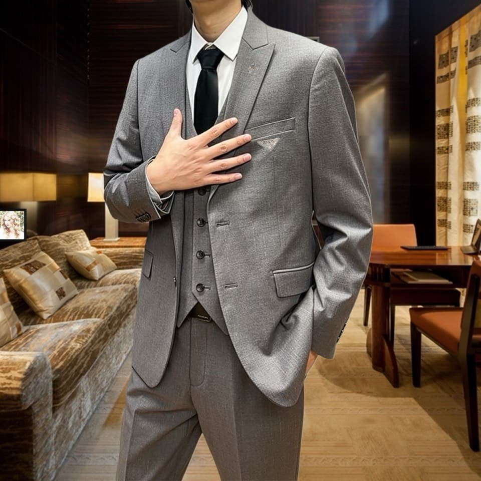 C17822 The perfect choice for business occasions! Essential formal attire for business negotiations and interviews! Wedding dresses! Highly recommended by stores! Top-selling products! [Prada] Original high-end suit set – identical to the models on the of — image 1