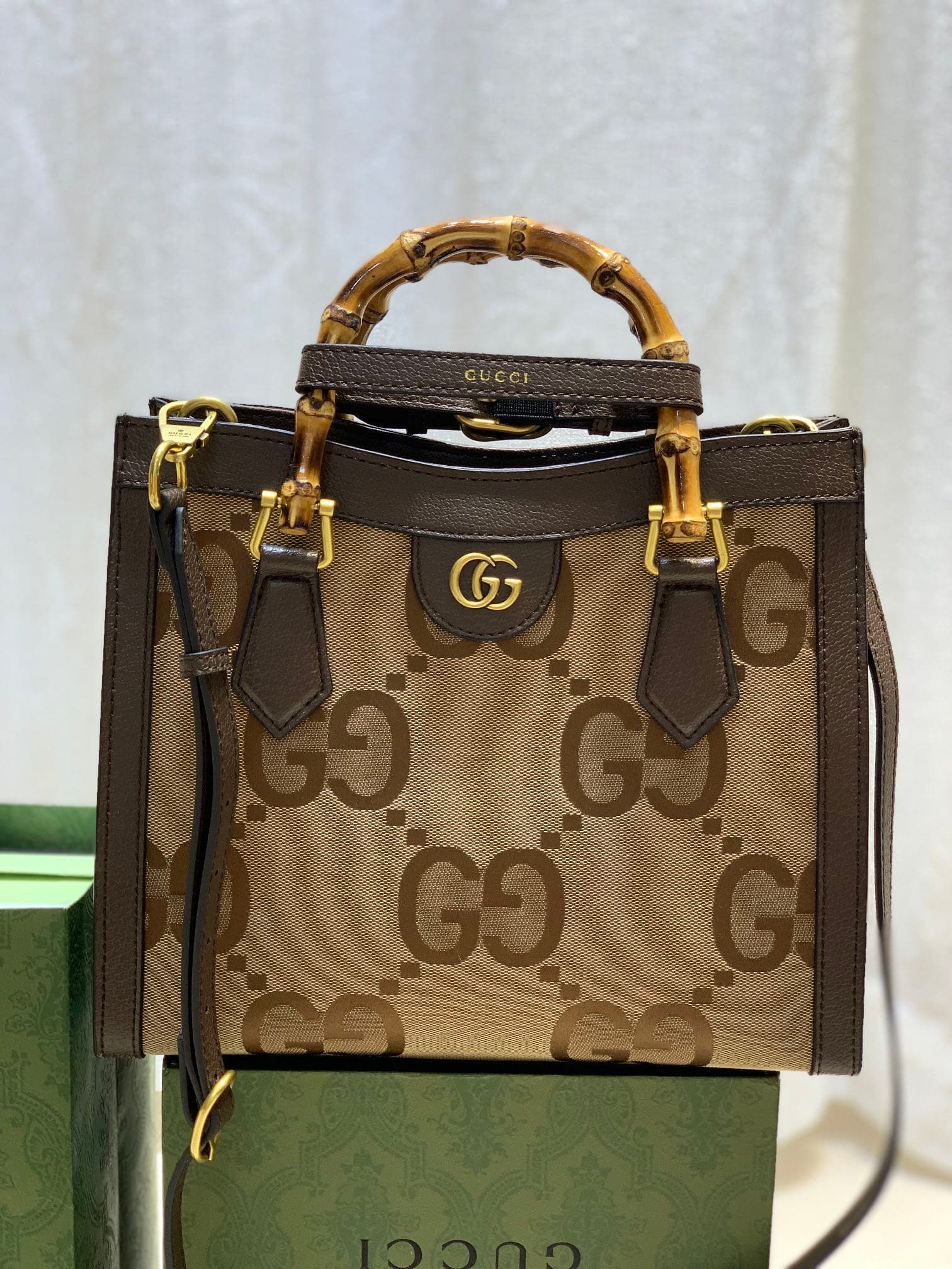 C3995 Bamboo Jade Mini Handbag
Gucci’s “Aria – Musical Melodies” collection reinterprets classic elements using modern techniques. The bamboo jade is one of Gucci’s iconic elements, which have appeared in various collections since the 1990s. After more — image 1