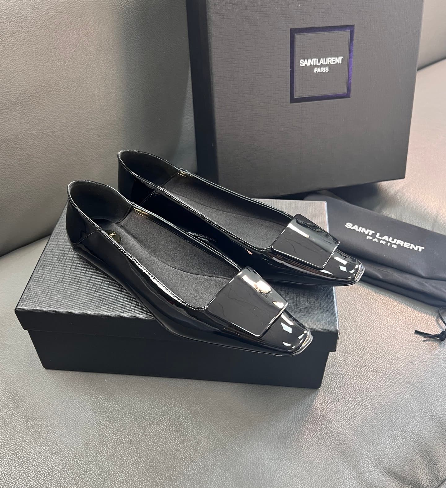 D12221 🇫🇷YSL 25A Square-toe Saint Laurent new model – sexy and elegant shoes — image 1