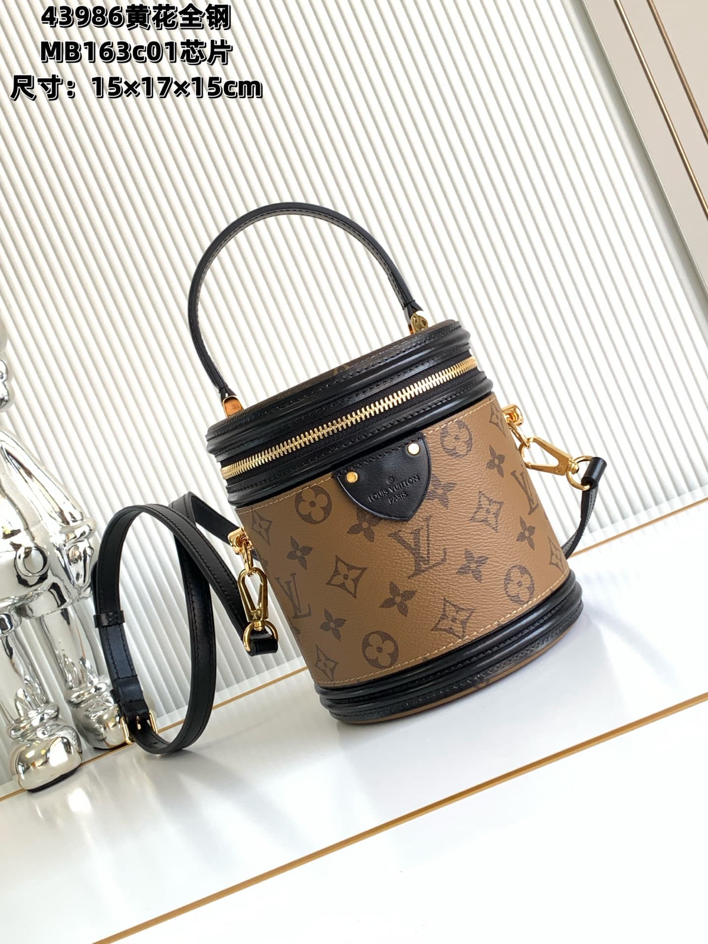 C4957 P【Full-steel hardware, MB163c01 variable code chip】High-grade product with complete packaging✨ M43986 yellow VANITY handbag. Inspired by the traditional LV Cannes makeup case design. The fashion artist director, Nicolas Ghesquière, has brought back — image 1