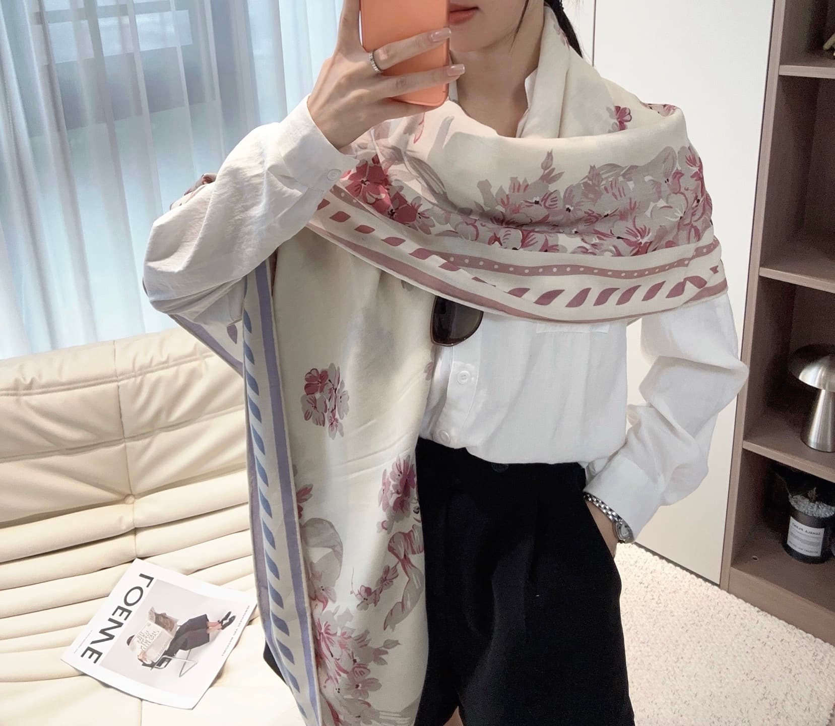 C30653 Dior “Saddle Stitch” 140 Shawl — image 1