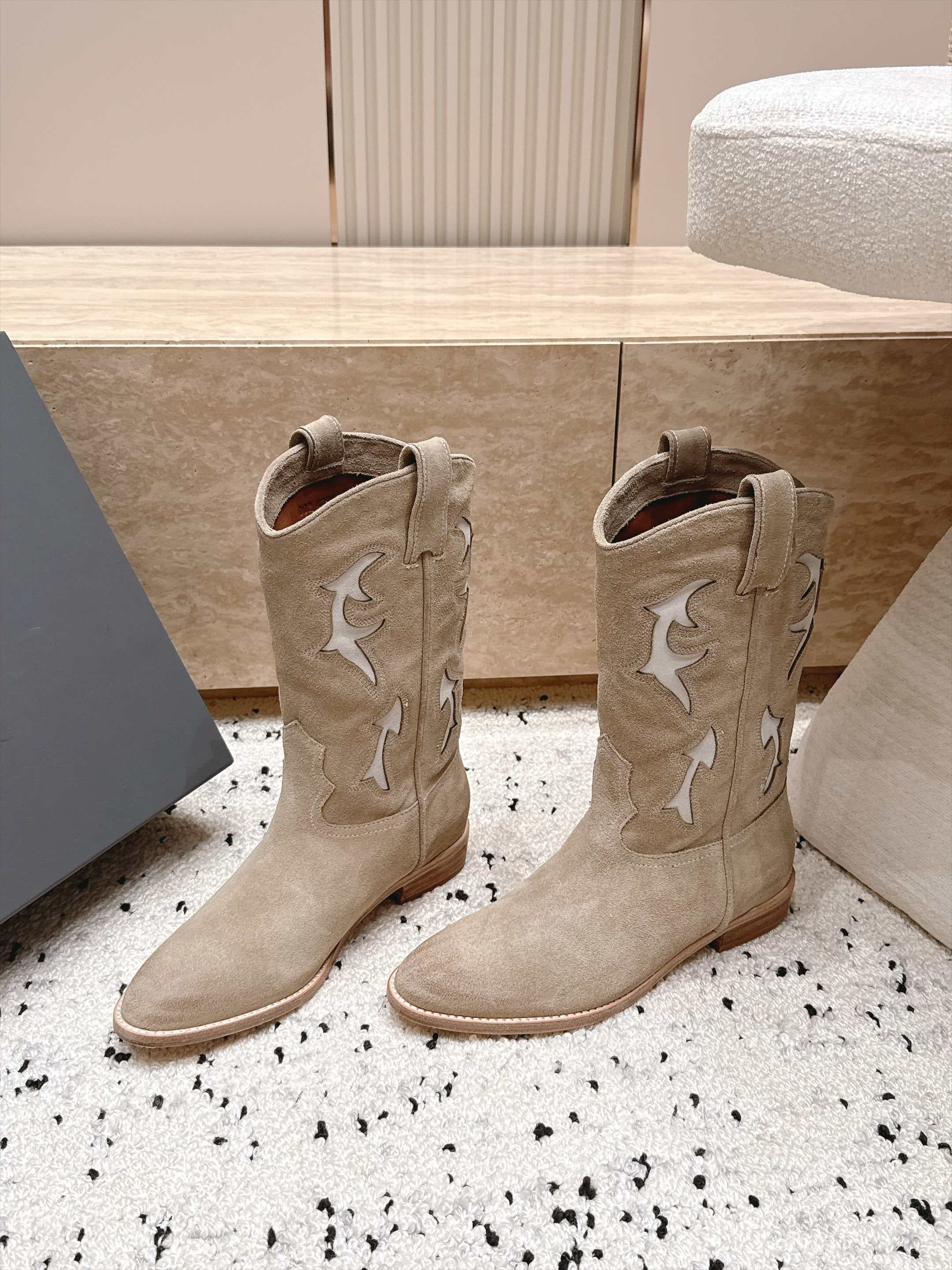 D8712 SARTORE~2026vs Vintage/retro boots for autumn and winter, high-top cowboy boots — image 1