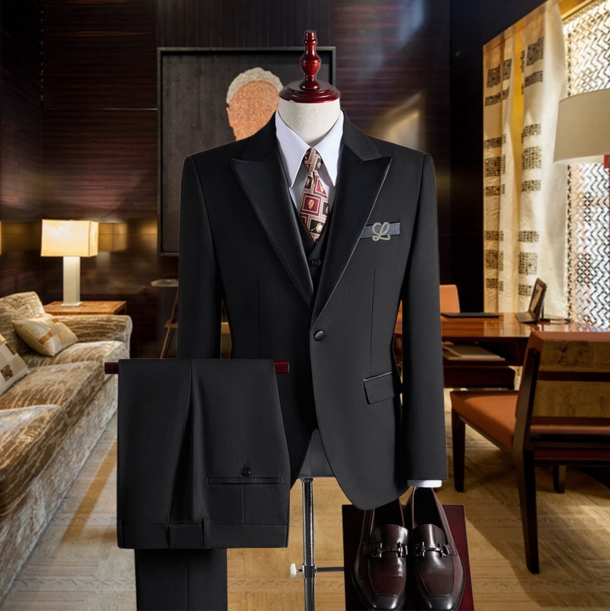 C17995 The perfect choice for business occasions! Essential formal attire for business negotiations and interviews! Wedding dresses! Highly recommended by stores! Top-selling products! 🔥【LOEWE】High-end suit sets from the original collection, identical to — image 1