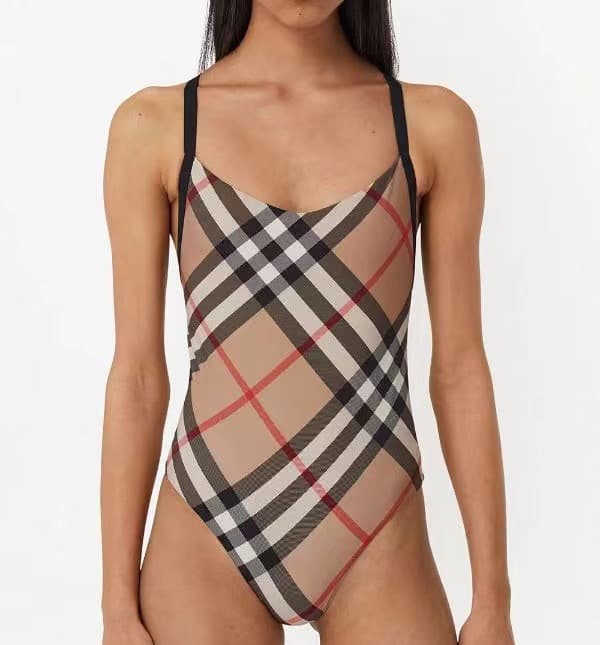 C24907 Burberry swimsuits – New models available at Burberry stores, stylish and elegant 😍🥰 These swimsuits are suitable for various scenarios 🏊♀️ Whether at the beach, in swimming pools, hot springs, water parks, or for rafting, they work perfectly 😌 — image 1