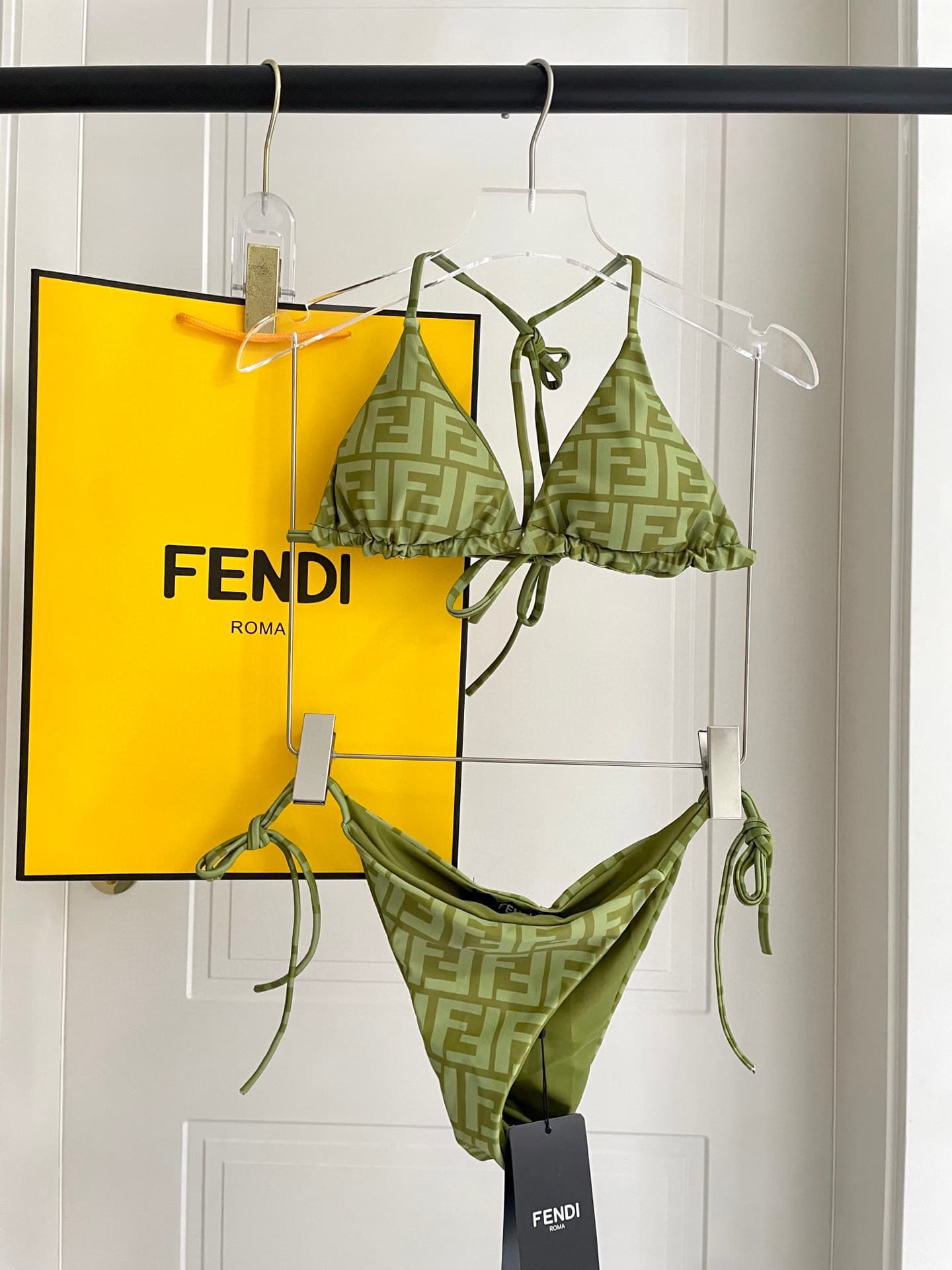 C24879 Fendi swimsuits – Fendi-printed bikini swimsuits; great for the upper body! Released simultaneously at various stores, giving a fashionable look naturally. They help keep you looking younger and full of youthful energy. SML Xl — image 1