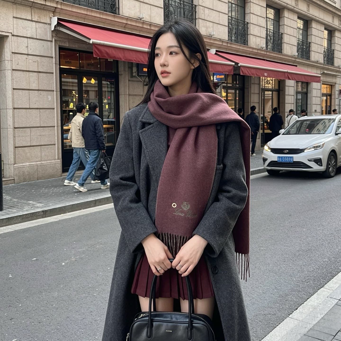 C30710 Loro Piana · Nooyoupianya❗️Available on the official website as leftover stock from trading companies. High-quality cashmere scarves and shawls – highly recommended❗The scarves feature a dual-color pattern; one scarf can be worn in two different st — image 1