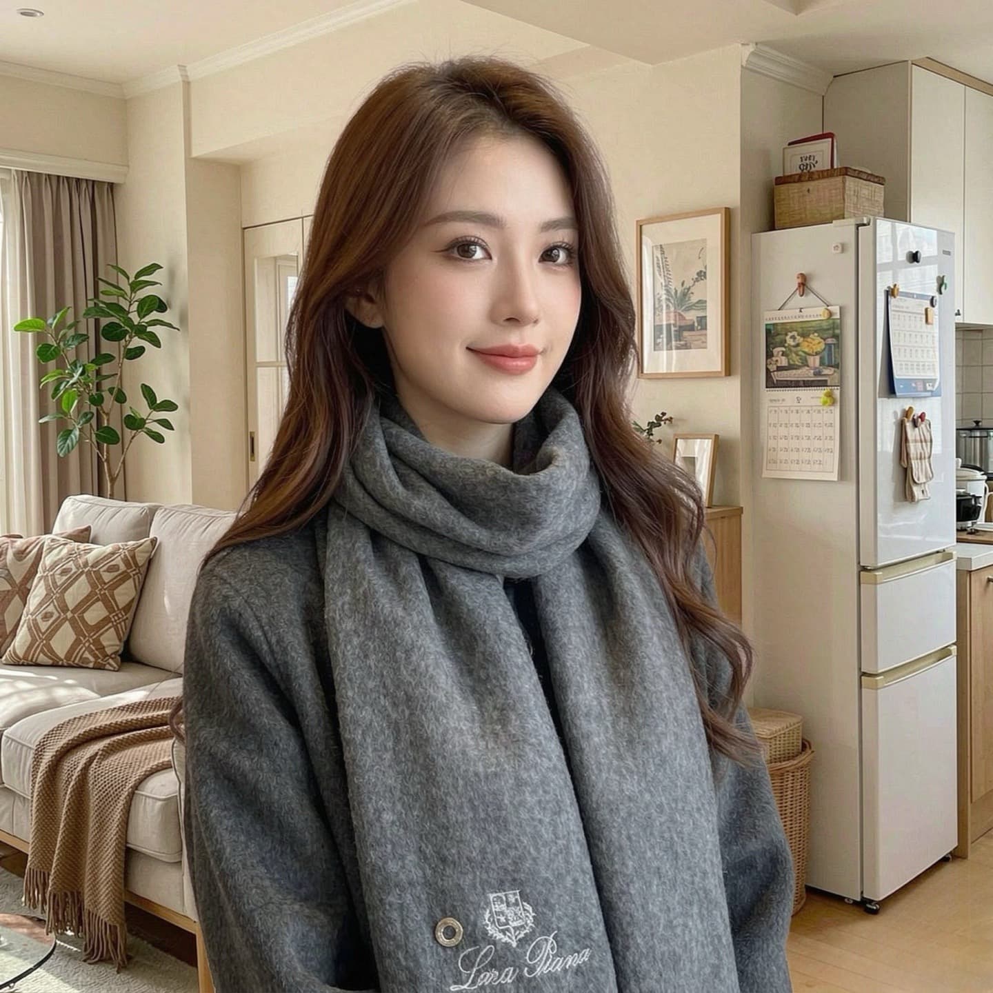 C30709 Loro Piana · Nooyoupania❗️ Available for purchase on the official website. These are leftover items from trading companies. They are top-quality cashmere scarves and shawls. Highly recommended❗ The scarves feature two contrasting colors; one scarf — image 1