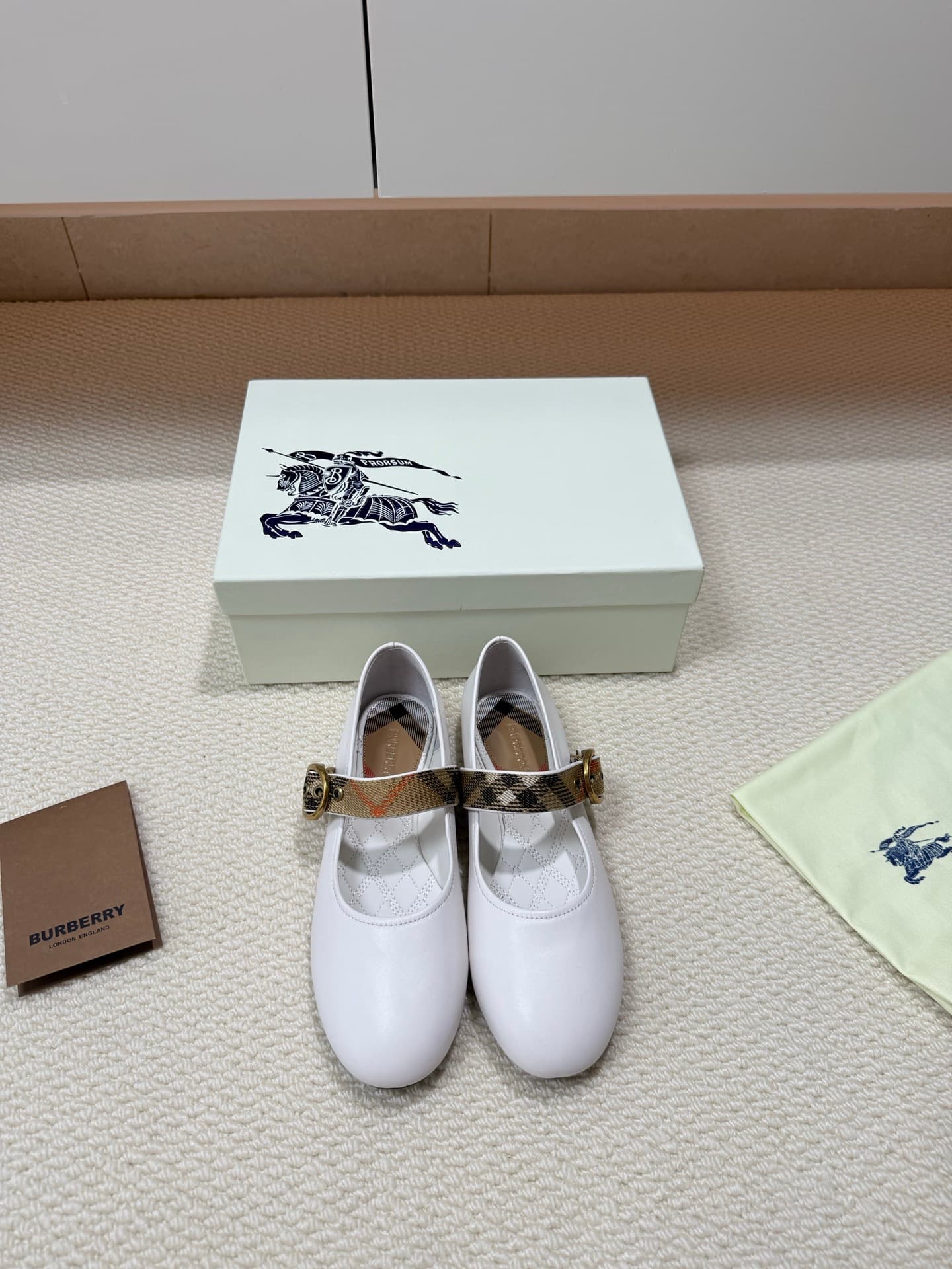 D3193 BURBERRY Lace Belt Ballet Shoes — image 1