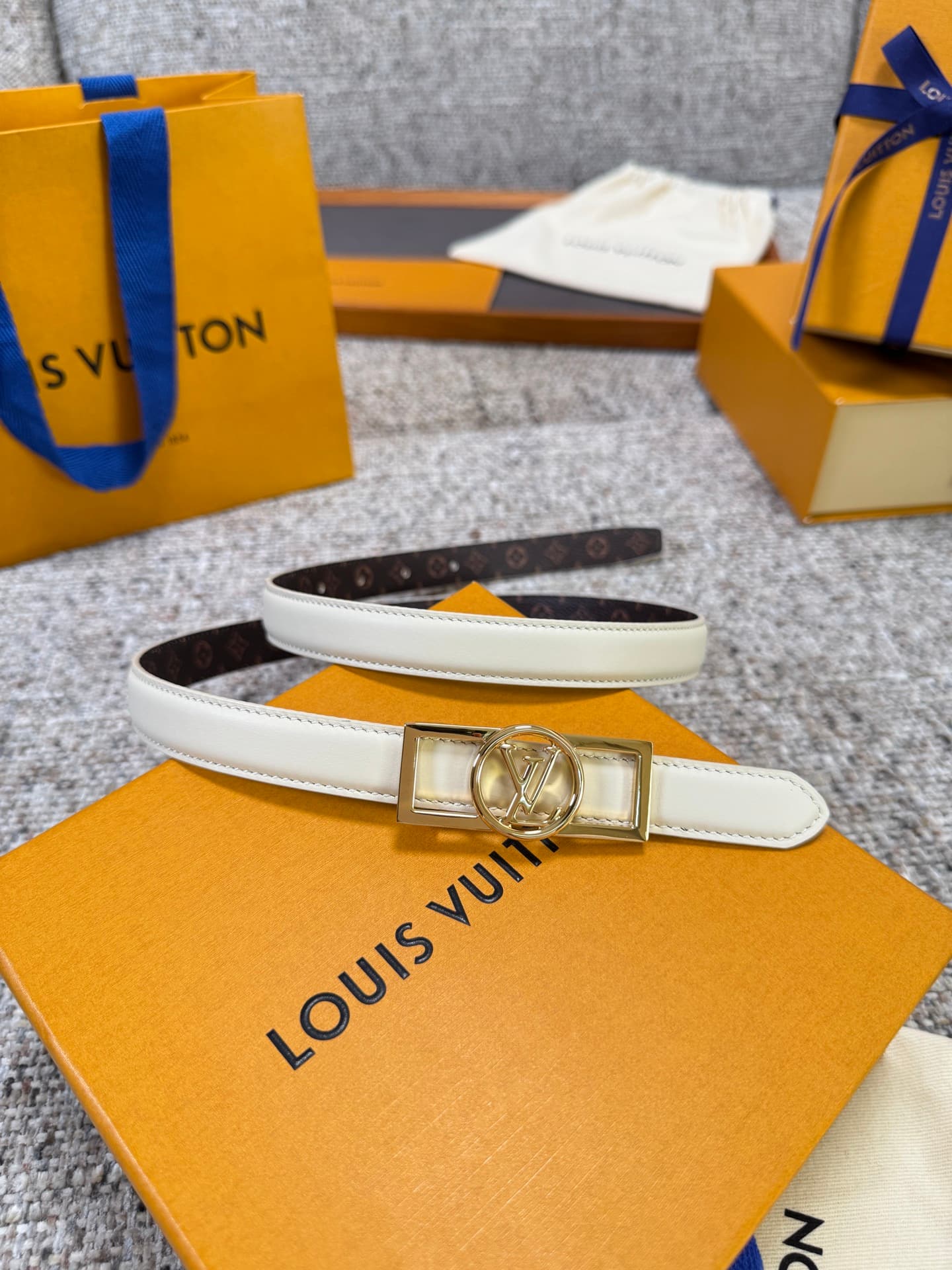 C32982 Louis Vuitton LV Belt BLOOM Series – Original hardware, exquisite hand-painted edges, soft and comfortable, wide 2.0 — image 1