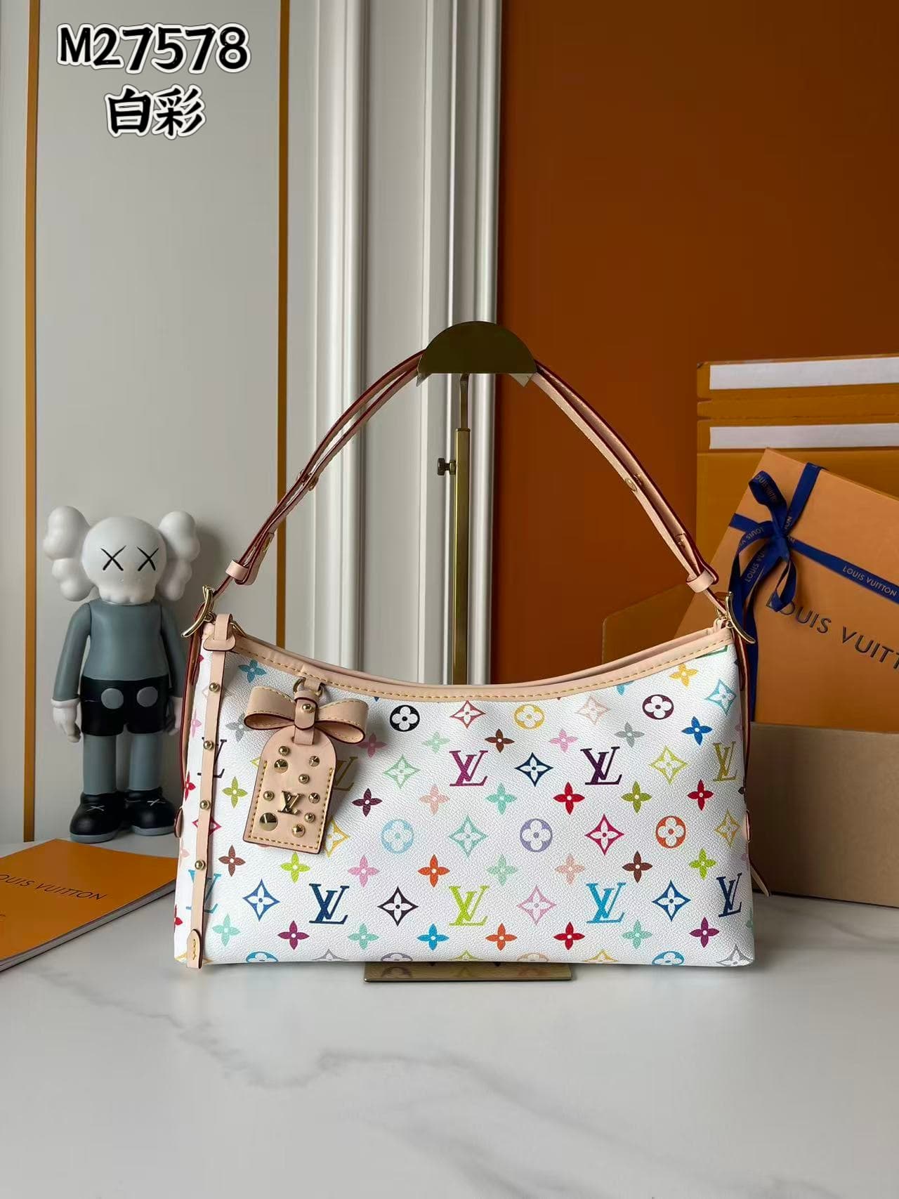 C5237 Upgrade Version 【Real photos, quality from Guangzhou factory, good quality compared to three other products】 M27578 M46203 M13014 24861 This LV x TM Carryall East West handbag is part of the reissue series by Louis Vuitton x Takashi Murakami. The Mo — image 1