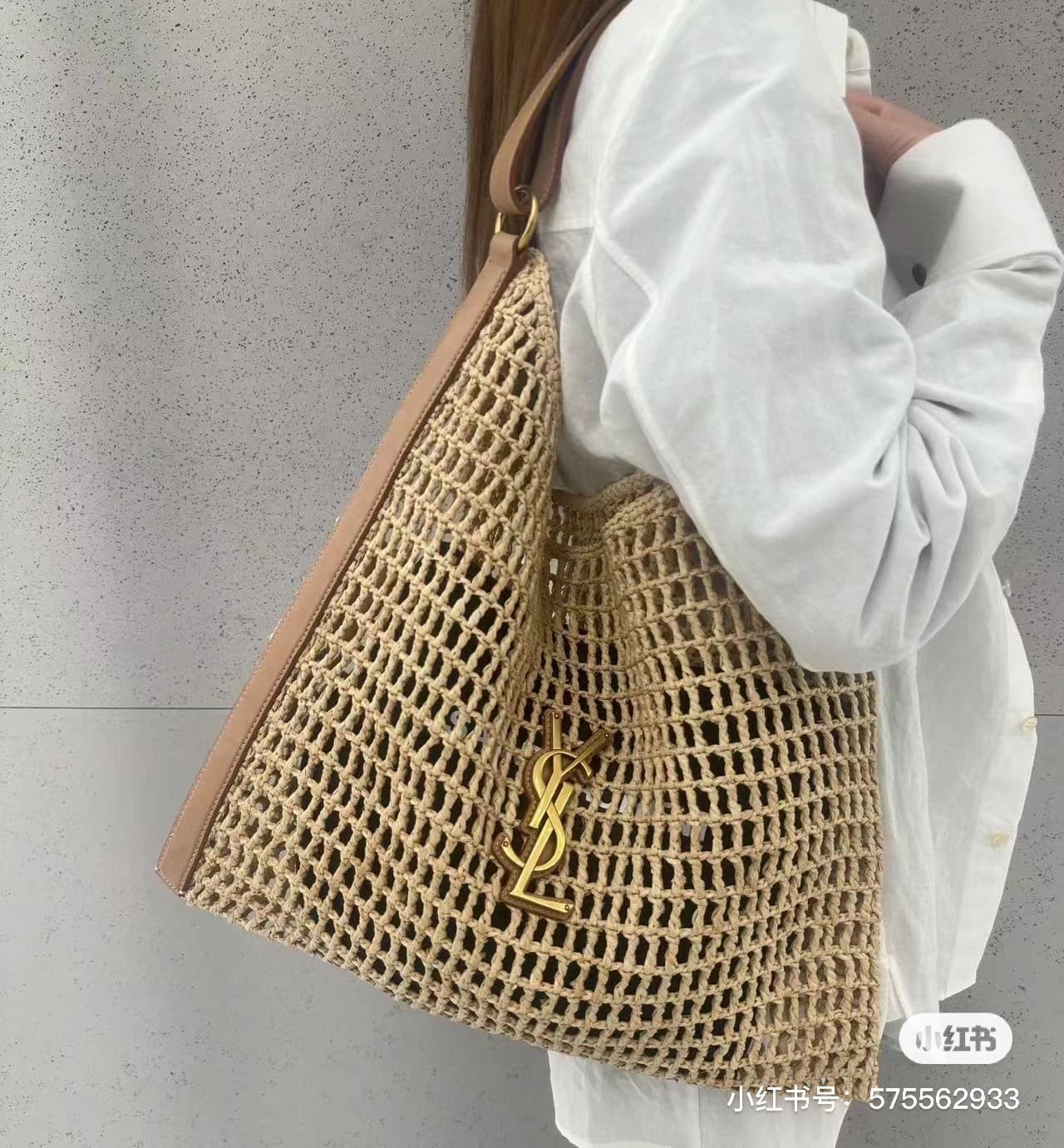 C8757 New model 💰 Lafite grass | Can’t wait to pack the grass bags and go on a vacation ⛱️|||I present to you my two favorite Lafite grass-bag designs! — image 1
