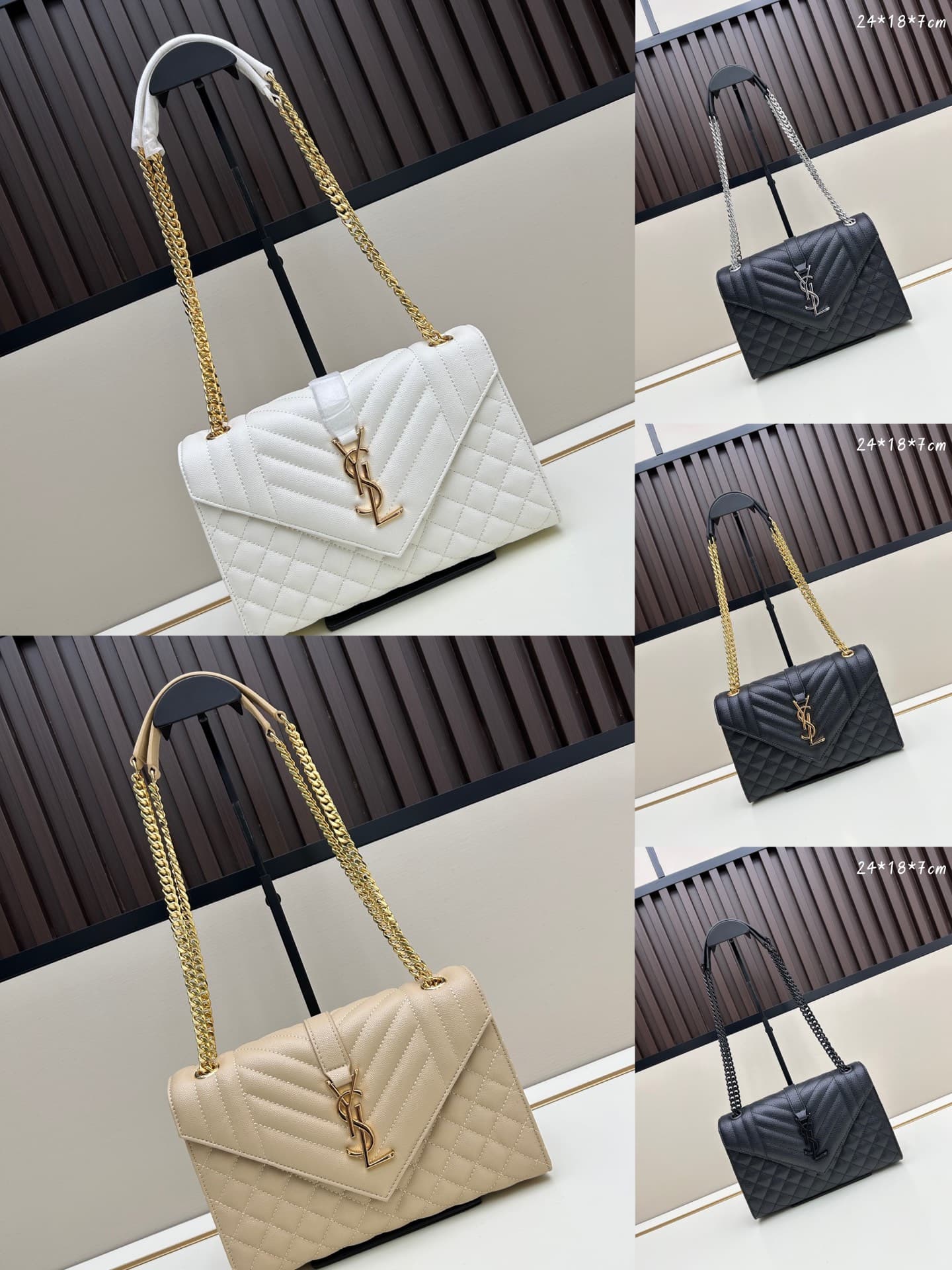 C8698 👏👏YSL Saint Laurent = a fantastic new product 🔥 It’s absolutely popular right now. This design from a well-known designer definitely didn’t miss out on this trend. The black hardware adds an extra touch of elegance; it’s like a mysterious warrior gu — image 1
