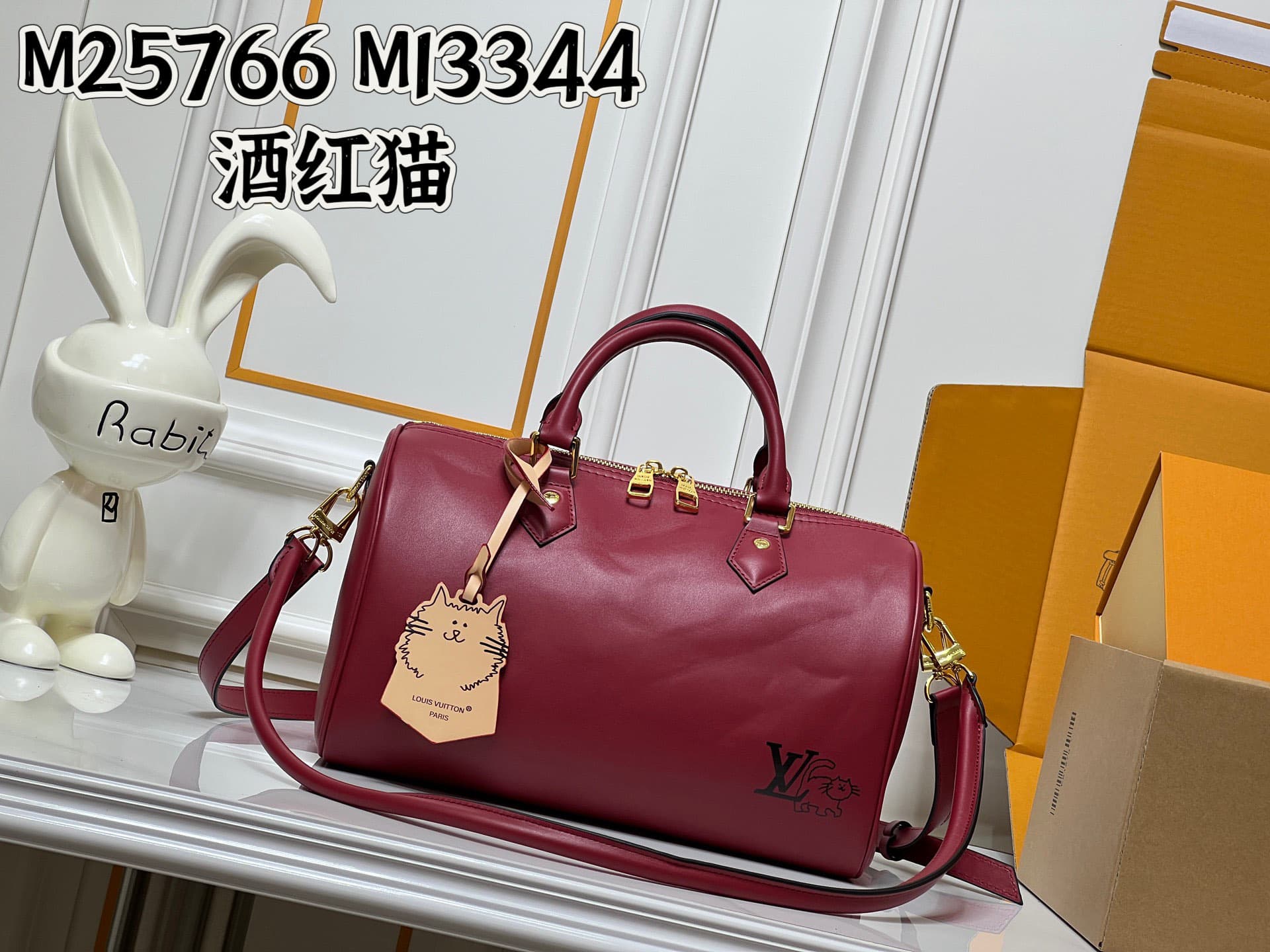 C5340 💰M25766 M13344 Wine-red cat. This Speedy Soft 30 model comes from LV Travels With Grace Coddlington. — image 1