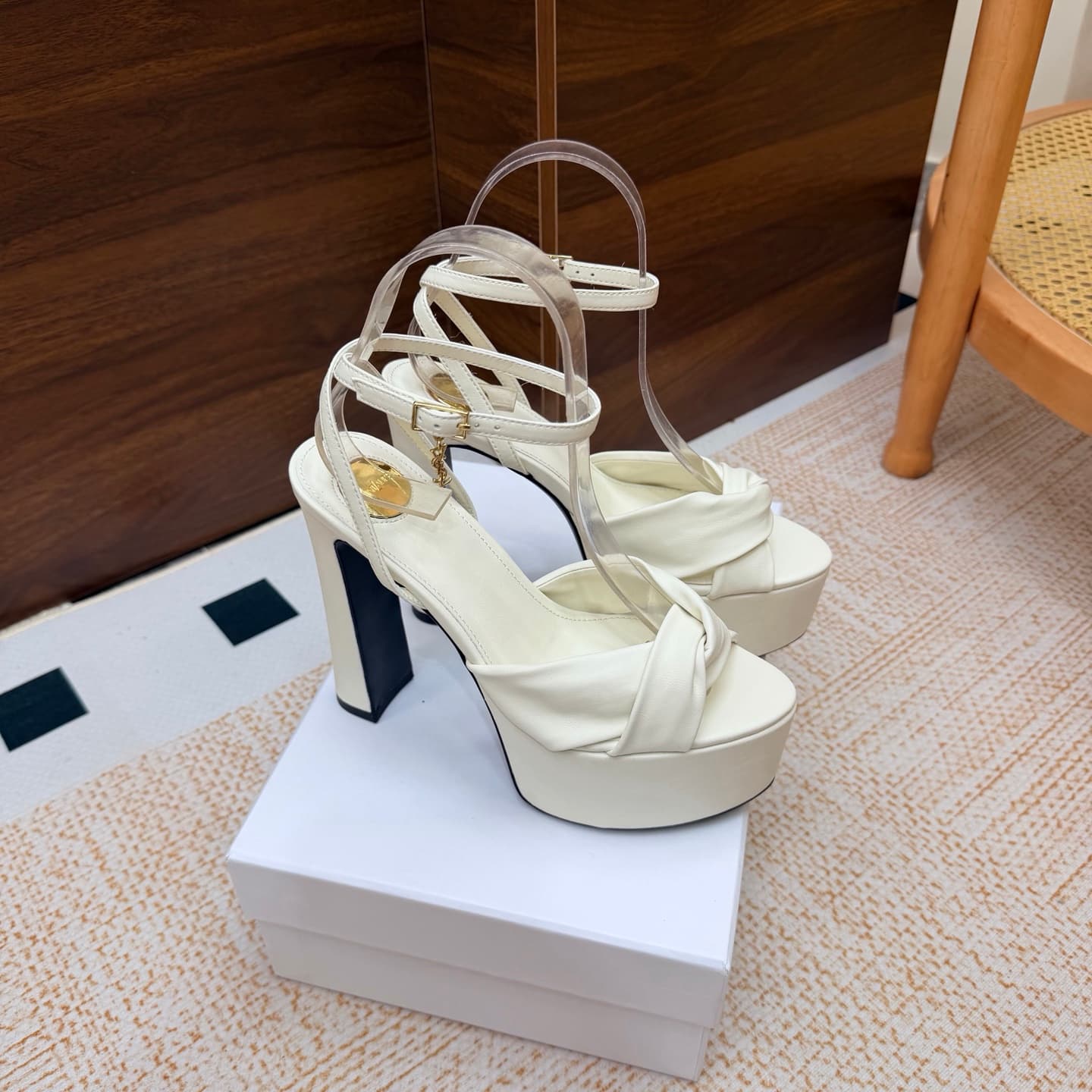 D12243 New model available: YSL Saint Laurent🖤 — SS2026 Summer Fish Mouth high heels. New design, suitable for fashion shows; high heels and sandals. — image 1