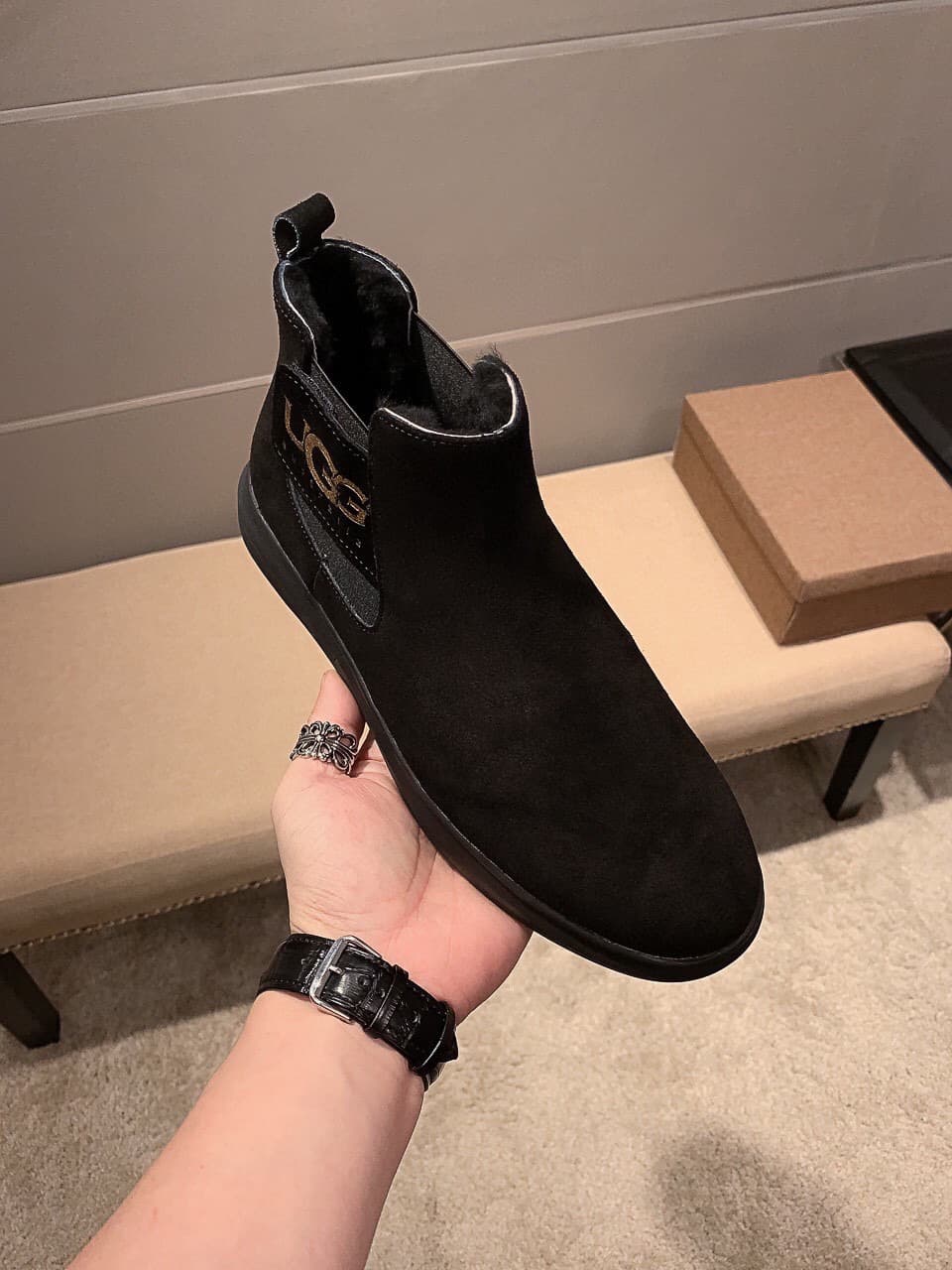 D14 (Real), brand UGG, official latest model, original order 1:1 latest boots made of genuine wool, fake one pays ten, absolutely high-end goods, quality is beyond words, carefully selected high-quality imported leather, dedicated to creating perfect gent — image 1