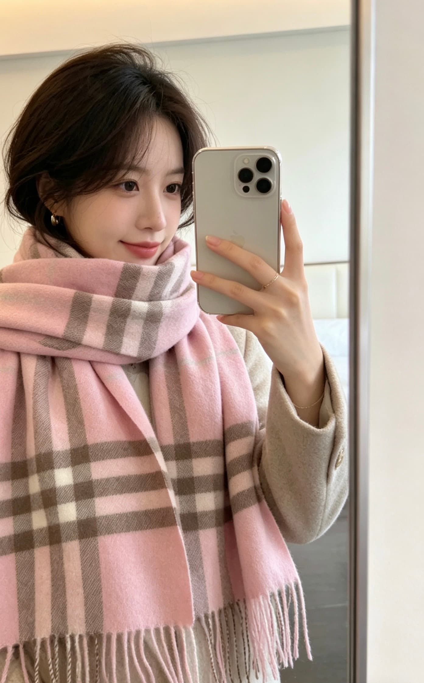 C30641 The latest version from the exclusive store (with new labels and blue lines). This is a top-rated Burberry cashmere pattern scarf‼️ It’s in its best condition at the store—currently, all items there have been re-labeled with new labels 👍 It’s truly — image 1