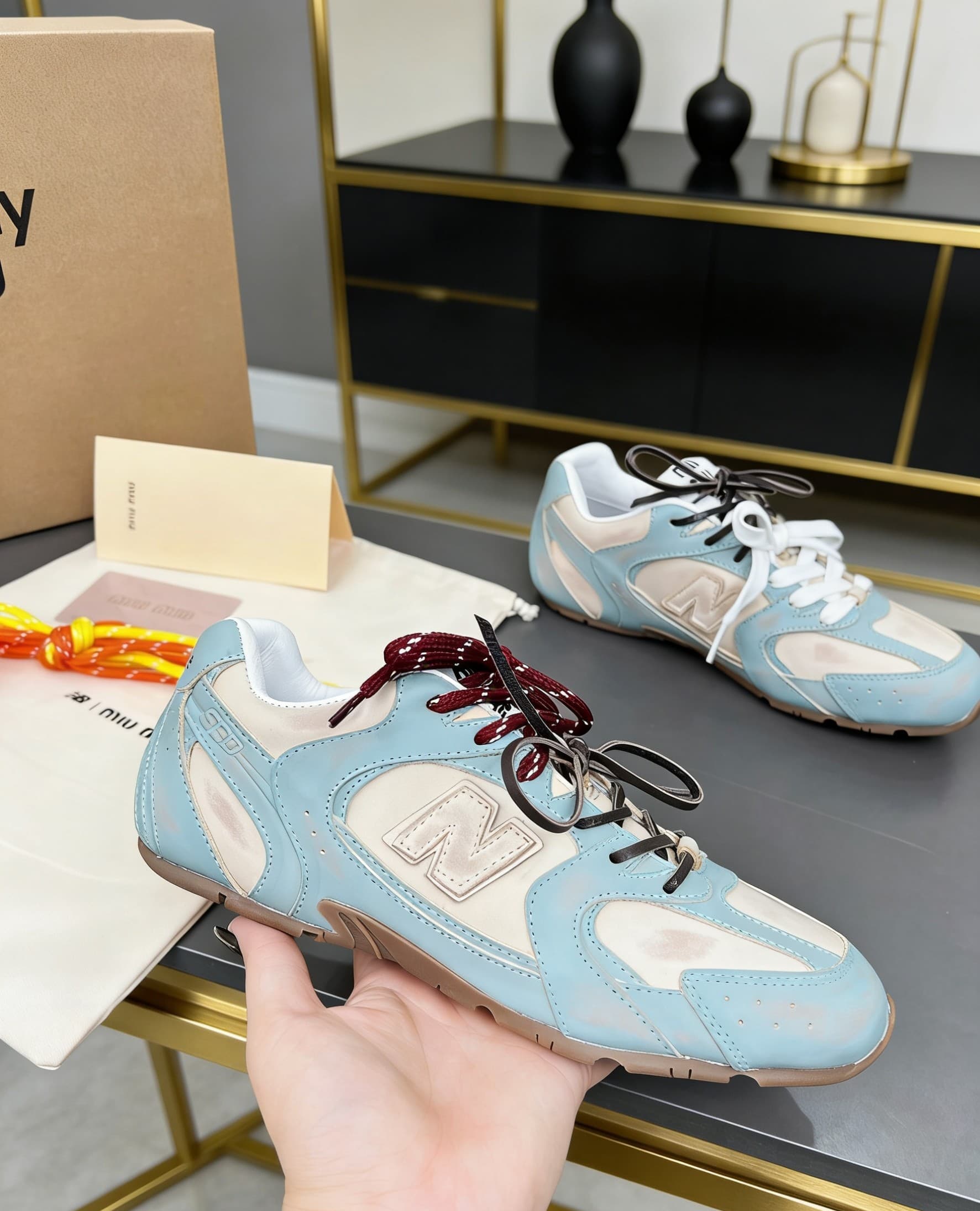 D10662 MiuMiu x New Balance collab model NB530👫 Couple’s edition, casual and athletic shoes, Adidas-style shoes, sneakers — image 1