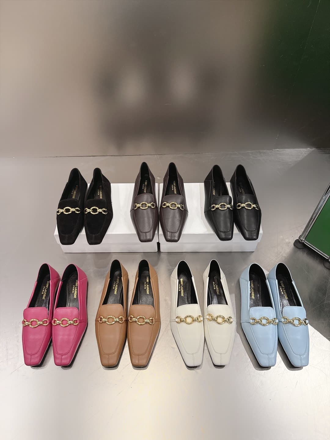 D12310 Saint Lauren*YSL Saint Laurent 2026 New product: YSL low-top shoe with a small logo and square toe‼️ — image 1