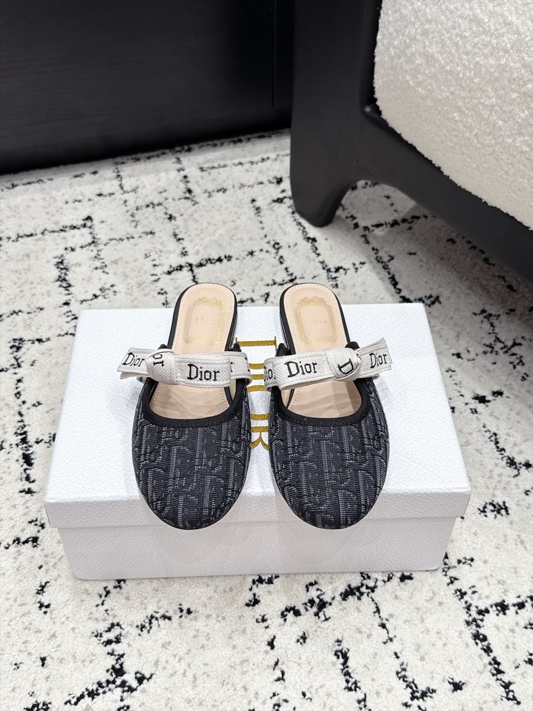 D5812 Dior 26/New spring/summer style bowed monogrammed round-toe hair tie — image 1