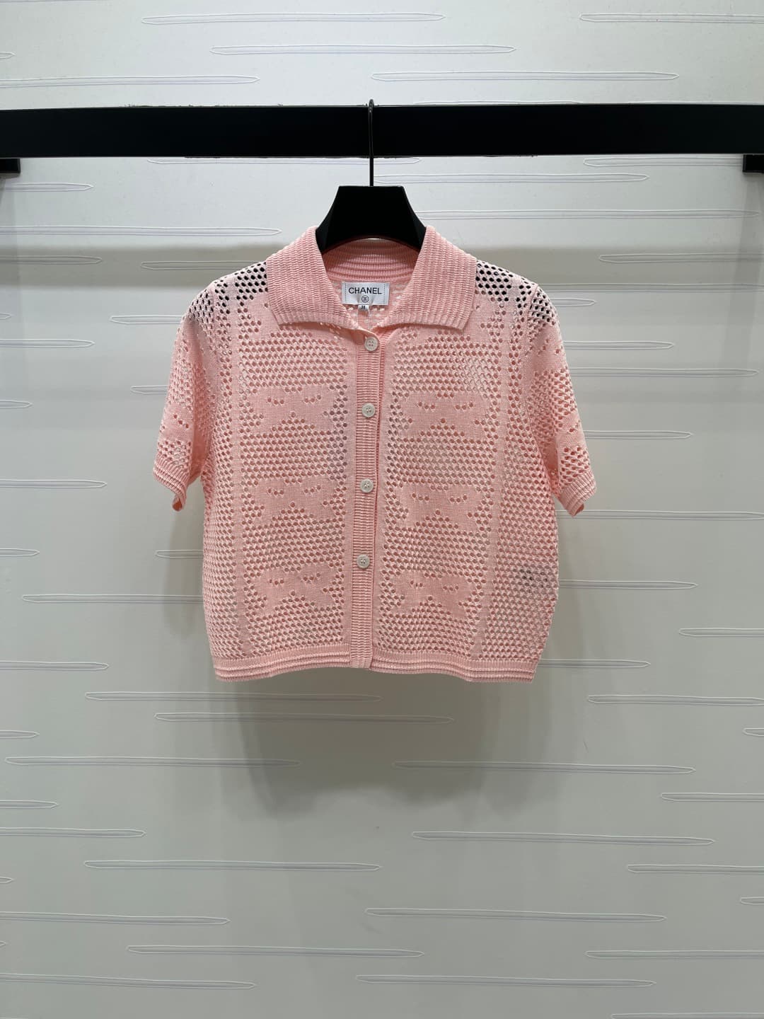 C18670 📣 New high-end collection! CHANE* 2026 – the latest spring series! V-neck open-collar short sleeves! Made from custom cotton wool yarn – luxurious texture, comfortable and soft. V-neck knitted collar, short sleeve cardigan style. Full body open-col — image 1