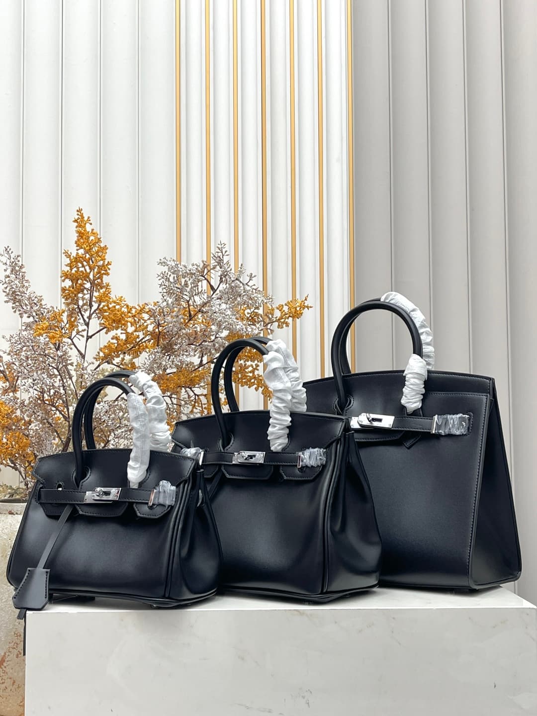 C4894 Birkin35cm Black Silver | At the end of Pupi, there’s a box with a high-end feel 🖤||👜 Hermès birkin30 Black Silver box leather — image 1