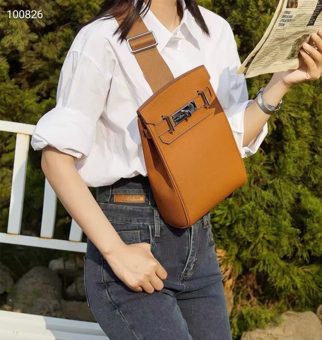 C4748 💰Prime leather – Hermès Hac a Dos is absolutely amazing. A Birkin-style crossbody bag? Hello, babies! — image 1