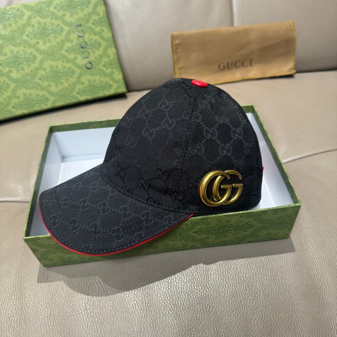 C29865 Packaged in a cloth bag. Gucci new model baseball cap. Metal “double G” logo. The latest model from the official store. 1: 1 – custom molded and made to order. Authentic hardware, original帆 cloth material + top-grade cowhide leather. Original facto — image 1